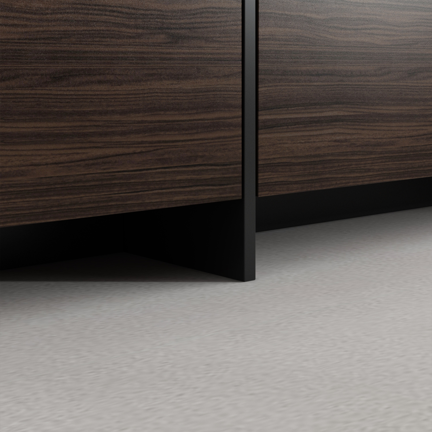 Homsee Wall-Mounted Modern TV Stand with Drop-Down Doors, Spacious Storage, and Sleek Design for Living Room Dark Brown