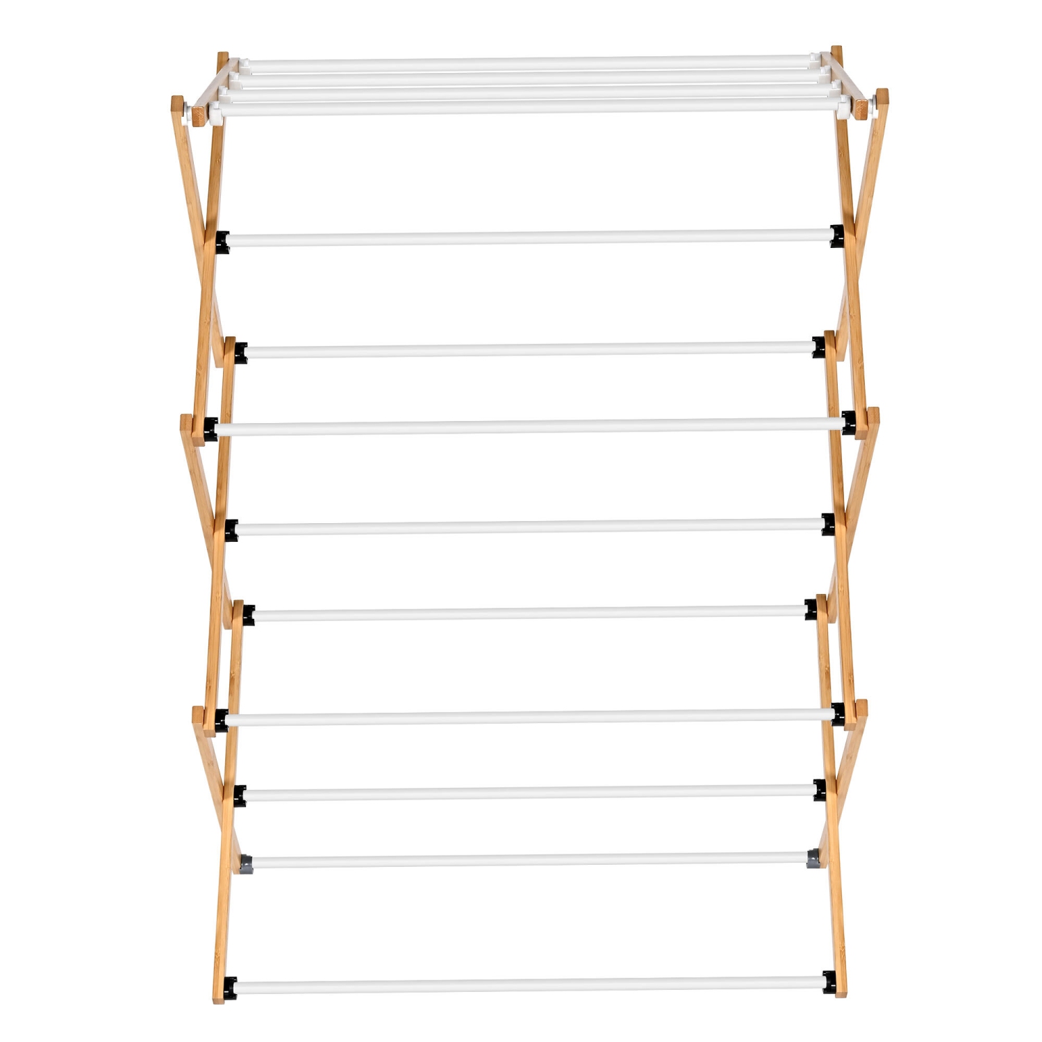 Foldable Bamboo Clothes Drying Rack for dry garments, sheets, clothes, towels