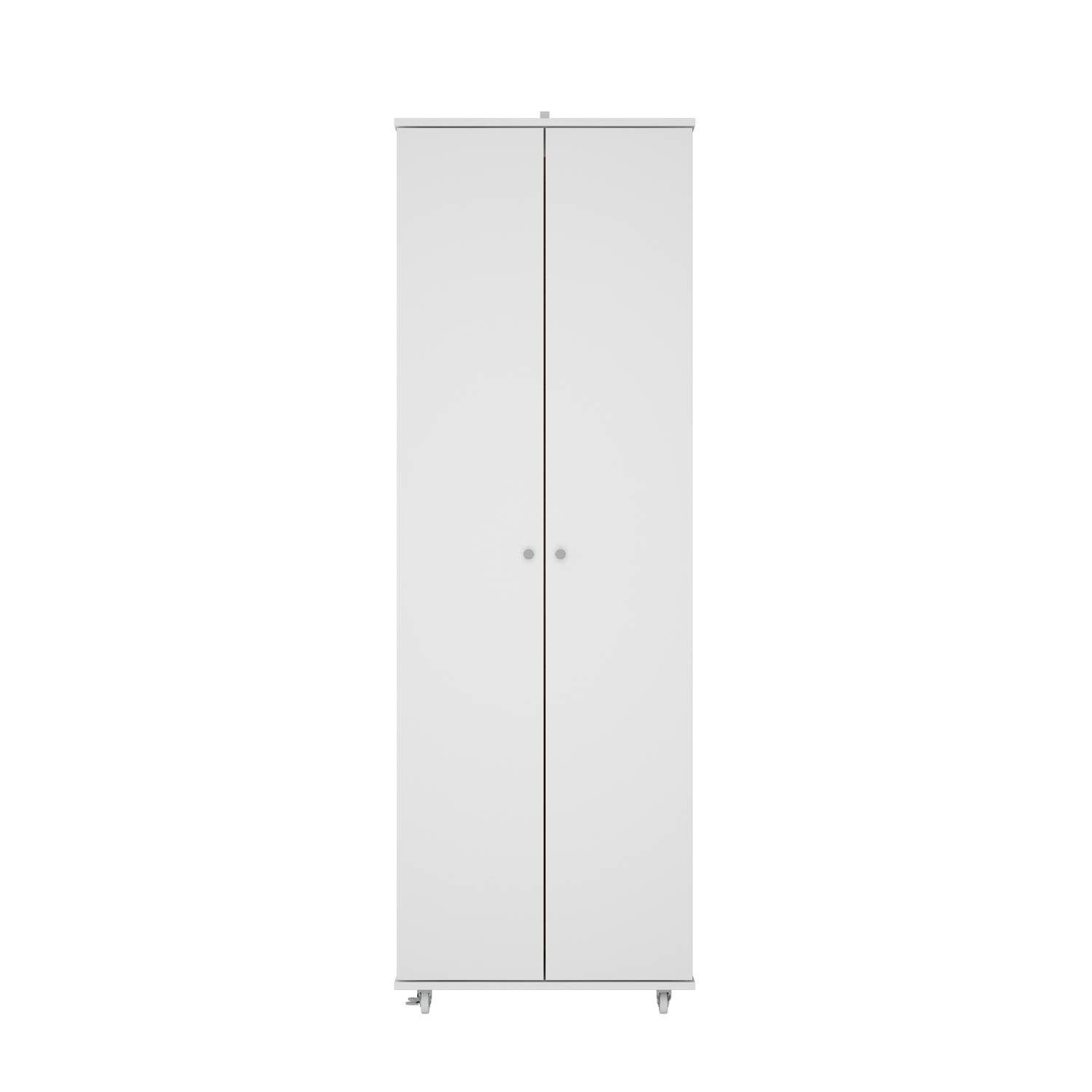 Homsee – Grande armoire de rangement avec roulettes et plusieurs tablettes, blanc