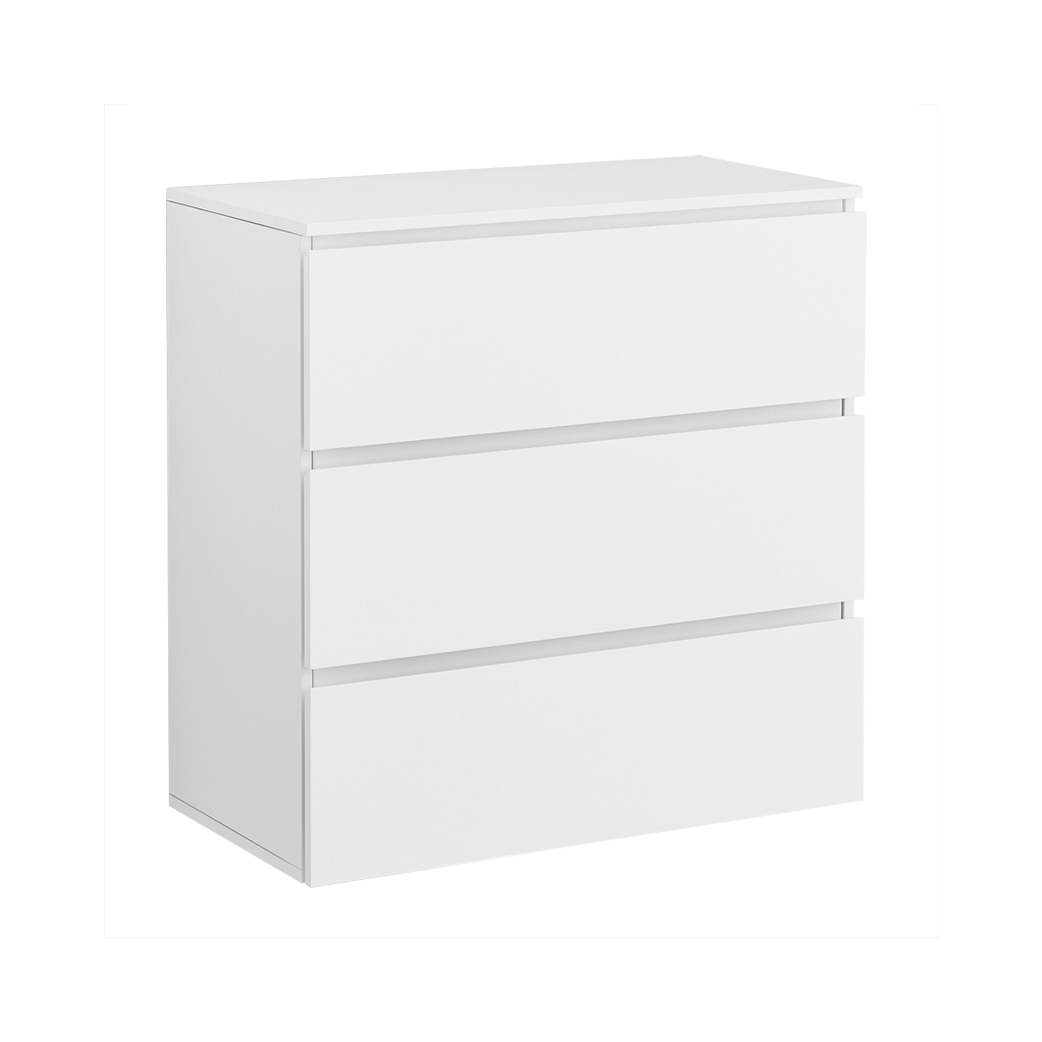 Homsee 3-Drawer Storage Chest, Compact Wooden Organizer for Bedroom, Living Room, or Office, White