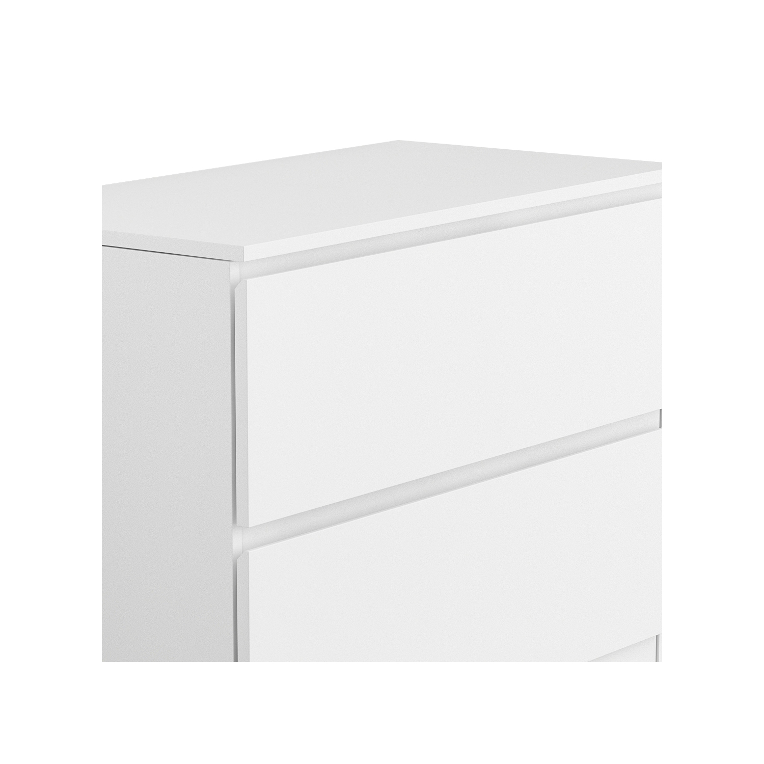 Homsee 3-Drawer Storage Chest, Compact Wooden Organizer for Bedroom, Living Room, or Office, White
