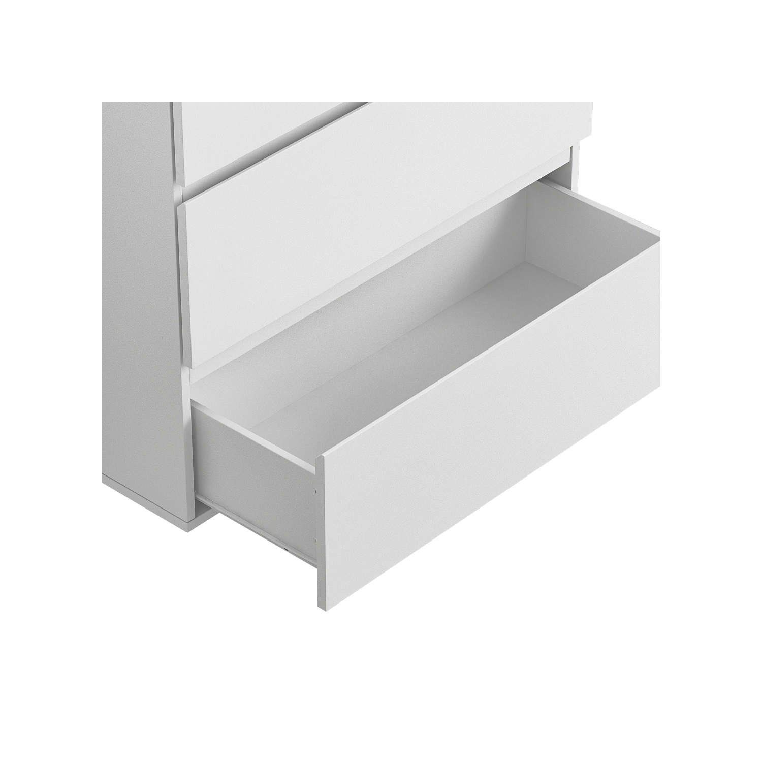 Homsee 3-Drawer Storage Chest, Compact Wooden Organizer for Bedroom, Living Room, or Office, White