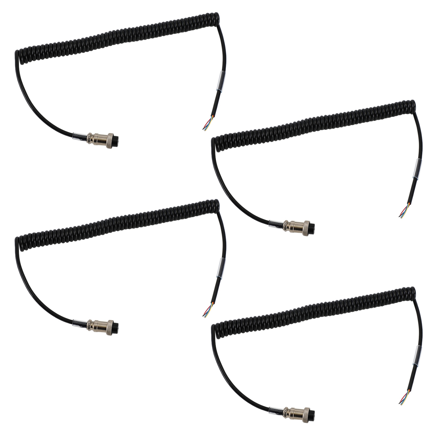 4 pcs Radio Speaker Mic Microphone Câble 4 broches pour Walkie Talkie-walkie Pr3100 Car Pr550