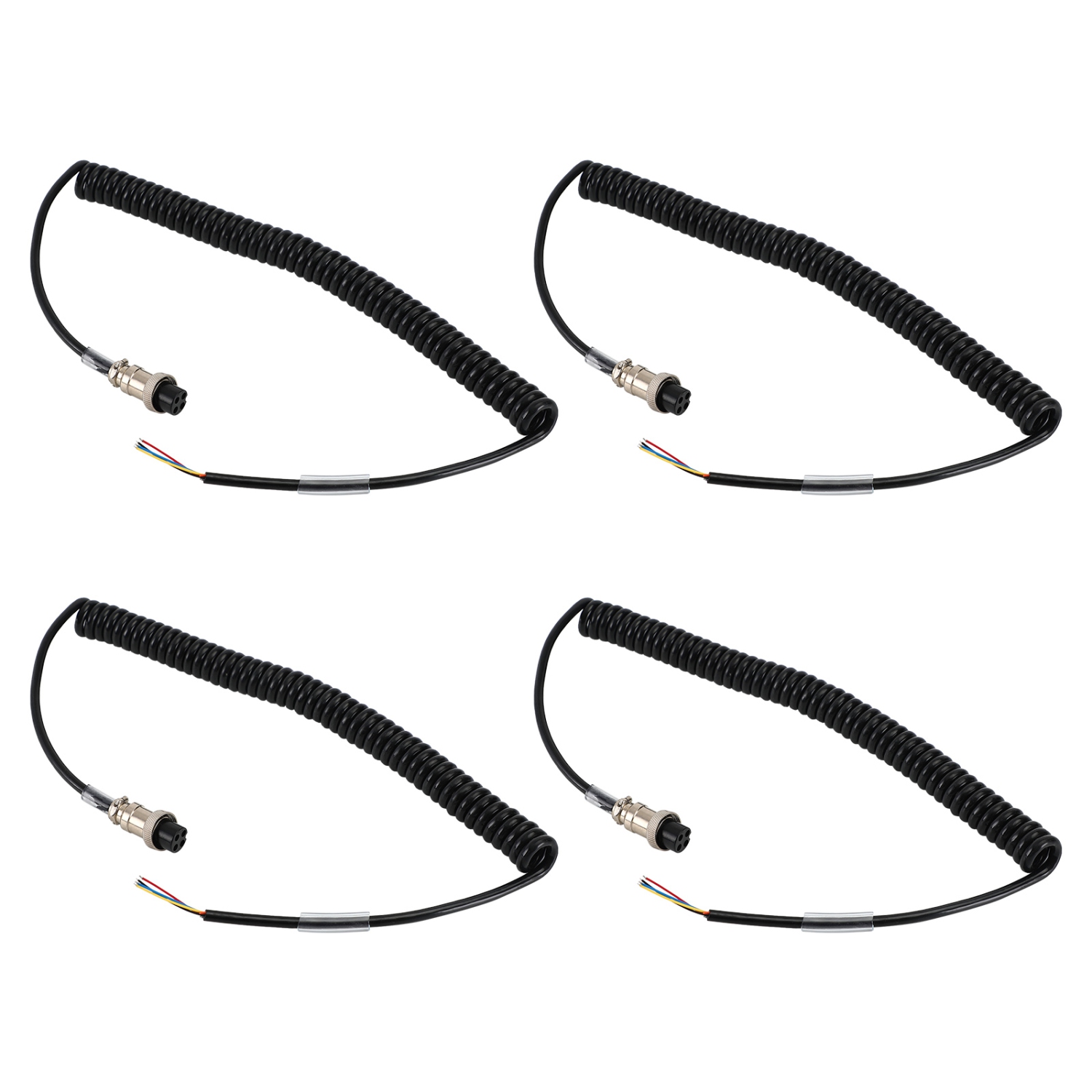 4 pcs Radio Speaker Mic Microphone Câble 4 broches pour Walkie Talkie-walkie Pr3100 Car Pr550