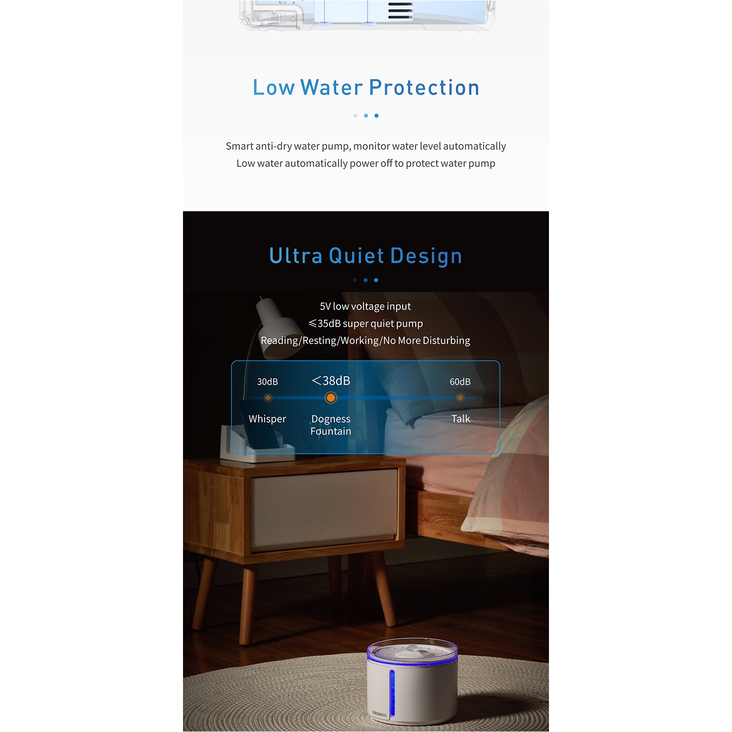 Dogness D09 Pet Water Fountain 2.2L