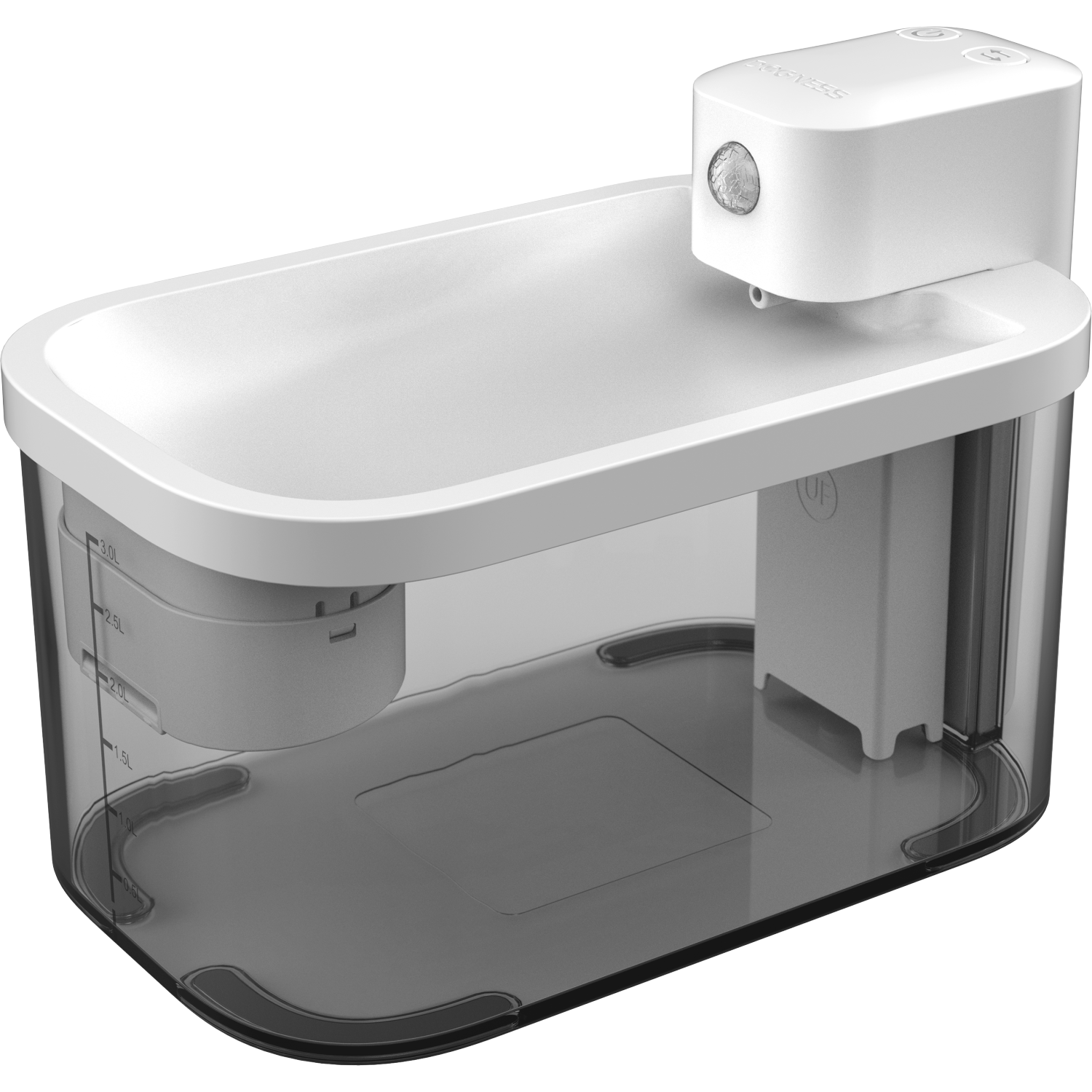 Fontaine d'eau sans fil pour chat 3&nbsp;L de DOGNESS, Fontaine à filtration ultra haute de qualité pour animal de compagnie 5000&nbsp;mAh