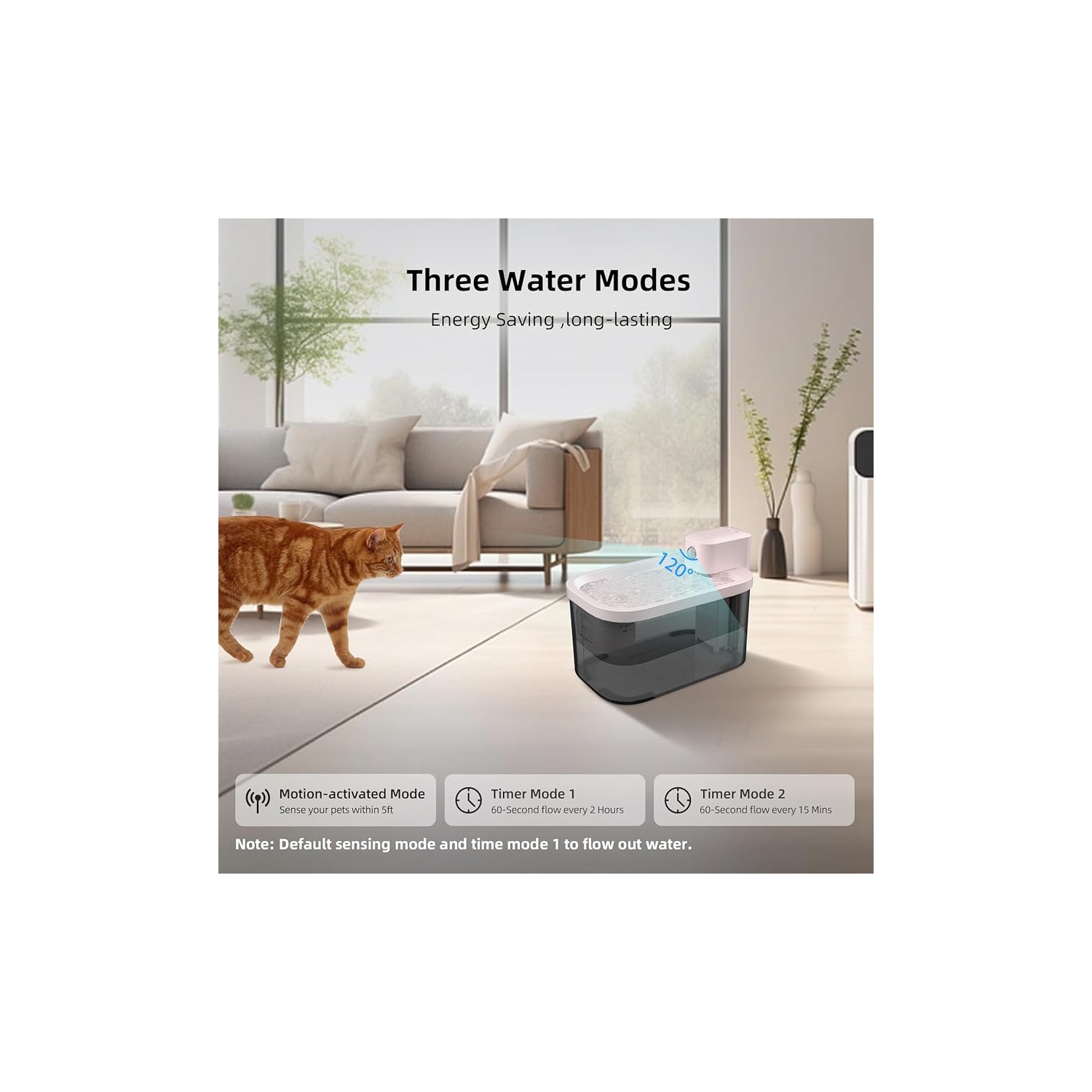 Fontaine d'eau sans fil pour chat 3&nbsp;L de DOGNESS, Fontaine à filtration ultra haute de qualité pour animal de compagnie 5000&nbsp;mAh