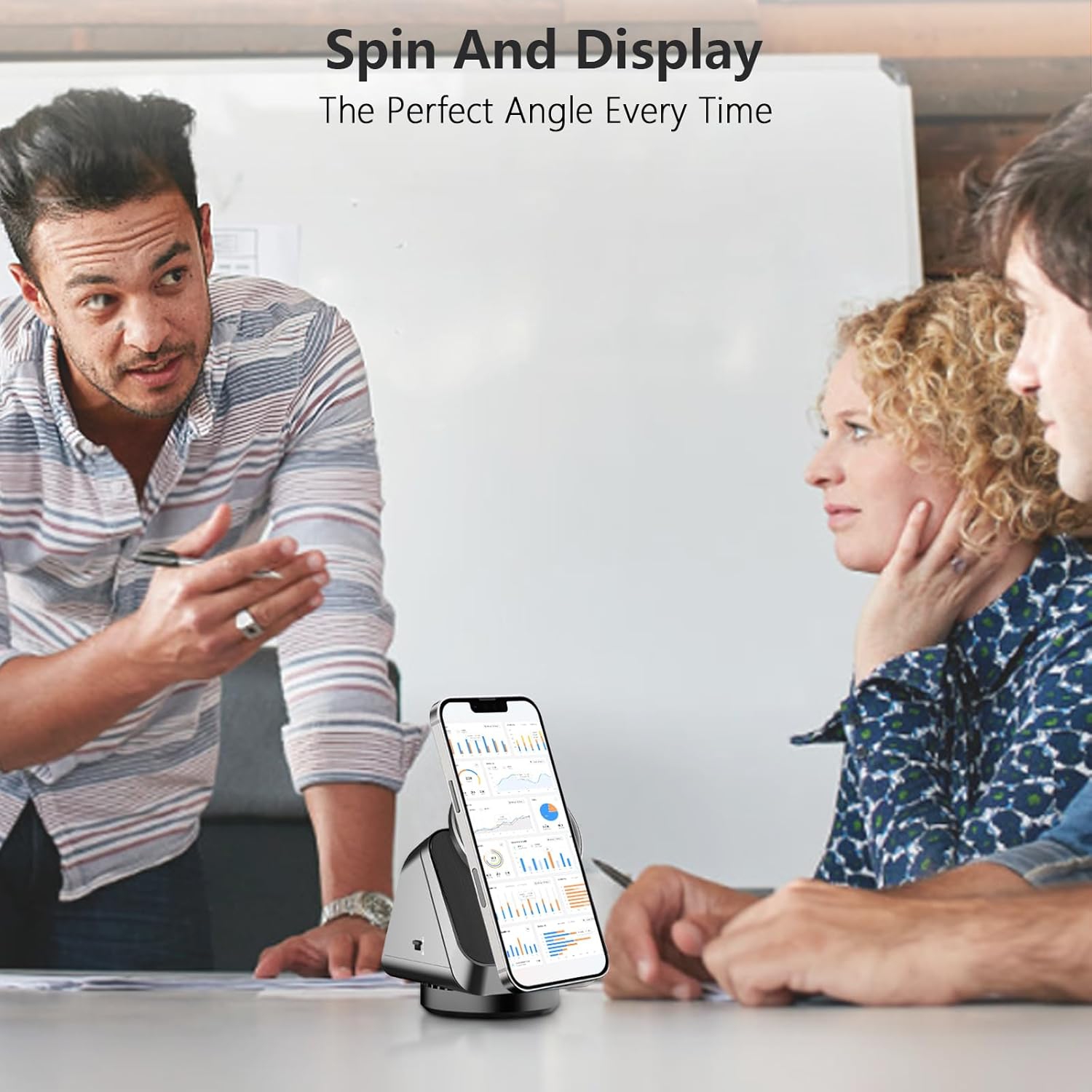 Wireless 3 in 1 Charging Station for Multiple Devices, Magnetic Rotatable Charger Stand Availabl