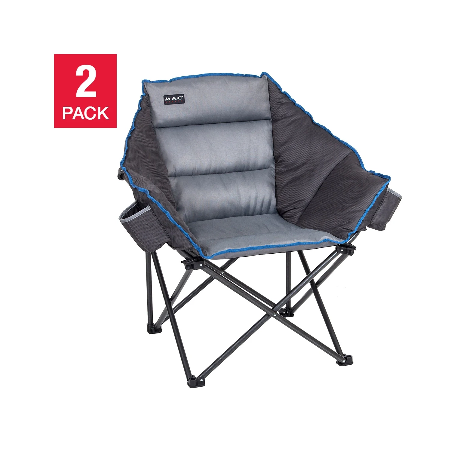 Chaise club rembourrée Mac Sports, paq./2