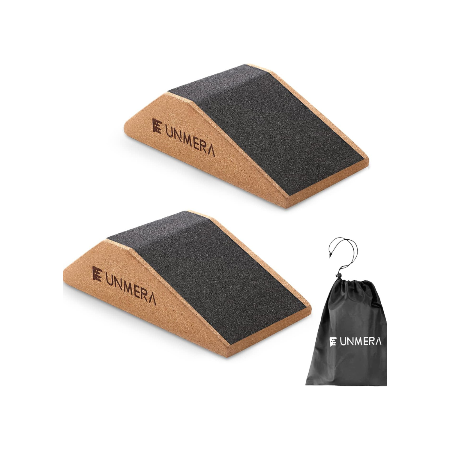 UNMERA Squat Wedge Block 2PCS Non Slip Professional Squat Ramp,Squat Platform for Heel Elevated Squats and Calf Raises