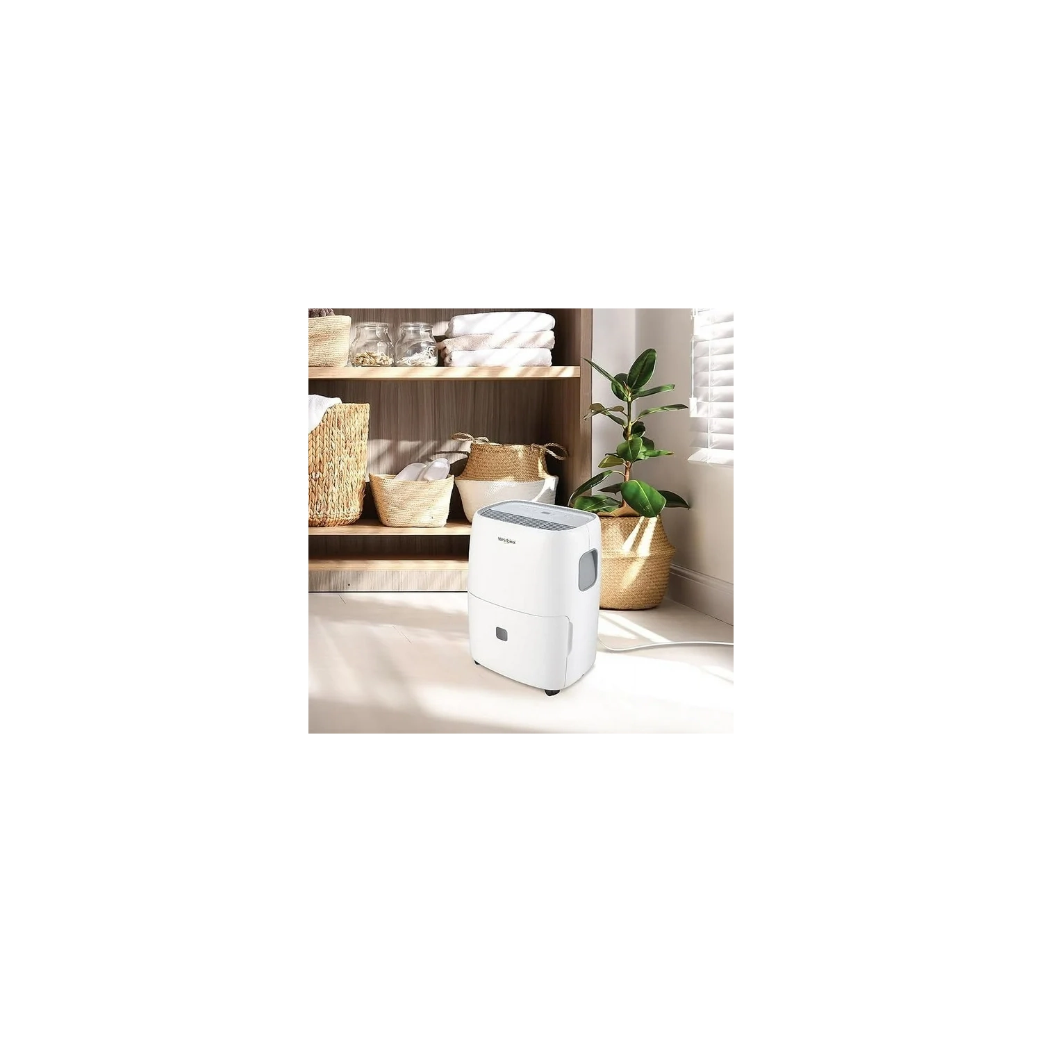 Remis à neuf Déshumidificateur portatif de 50 chopines de Whirlpool avec pompe intégrée, minuterie de 24 heures, arrêt automatique, filtre facile à