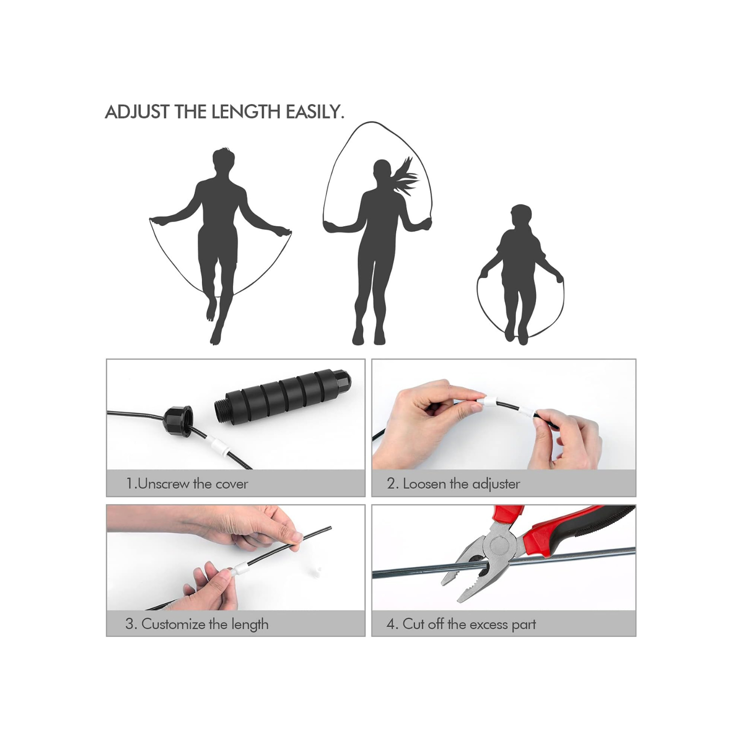 Jump Rope, Tangle-Free Rapid Speed Jumping Rope Cable with Ball Bearings for Women, Men, and Kids, Adjustable Steel Jump Rope Workout with Foam