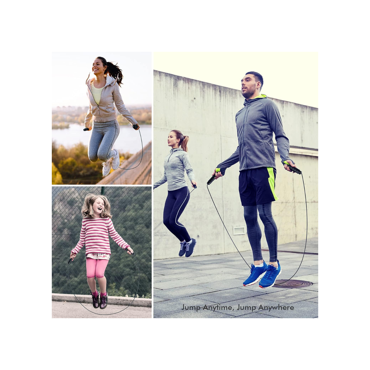 Jump Rope, Tangle-Free Rapid Speed Jumping Rope Cable with Ball Bearings for Women, Men, and Kids, Adjustable Steel Jump Rope Workout with Foam