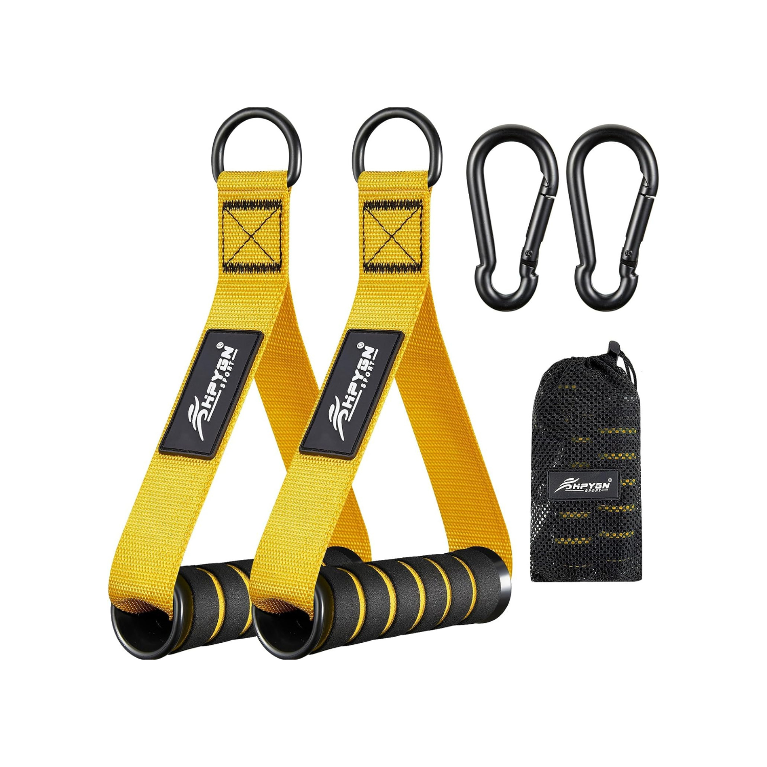 MEHAIZ Exercise Handles, Replacement Fitness Equipment for Pilates,Yoga,Strength Trainer, Heavy Duty Comfortable Cable Handle Compatible with High