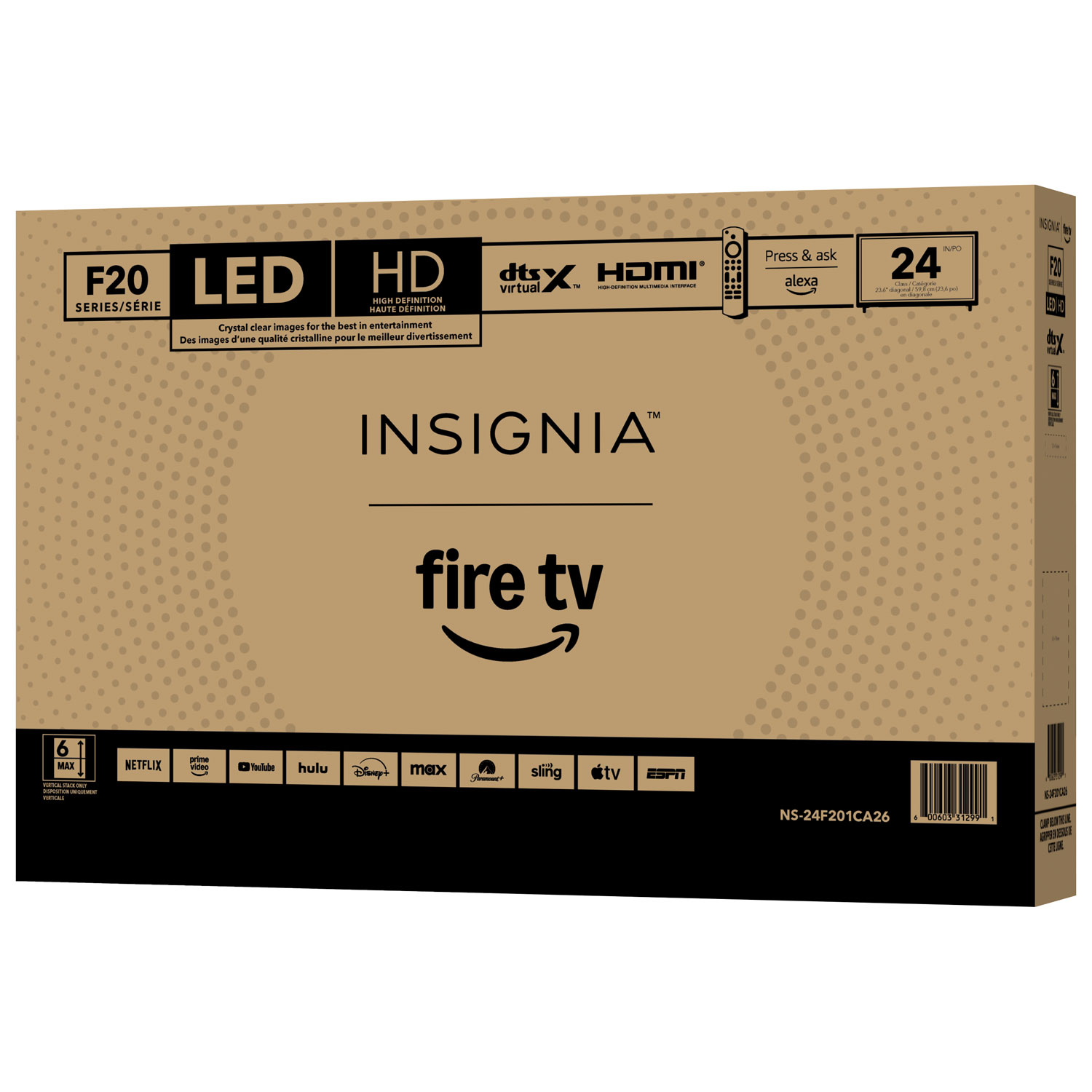Téléviseur intelligent Fire TV DEL HDR HD 720p de 24 po d'Insignia - 2025