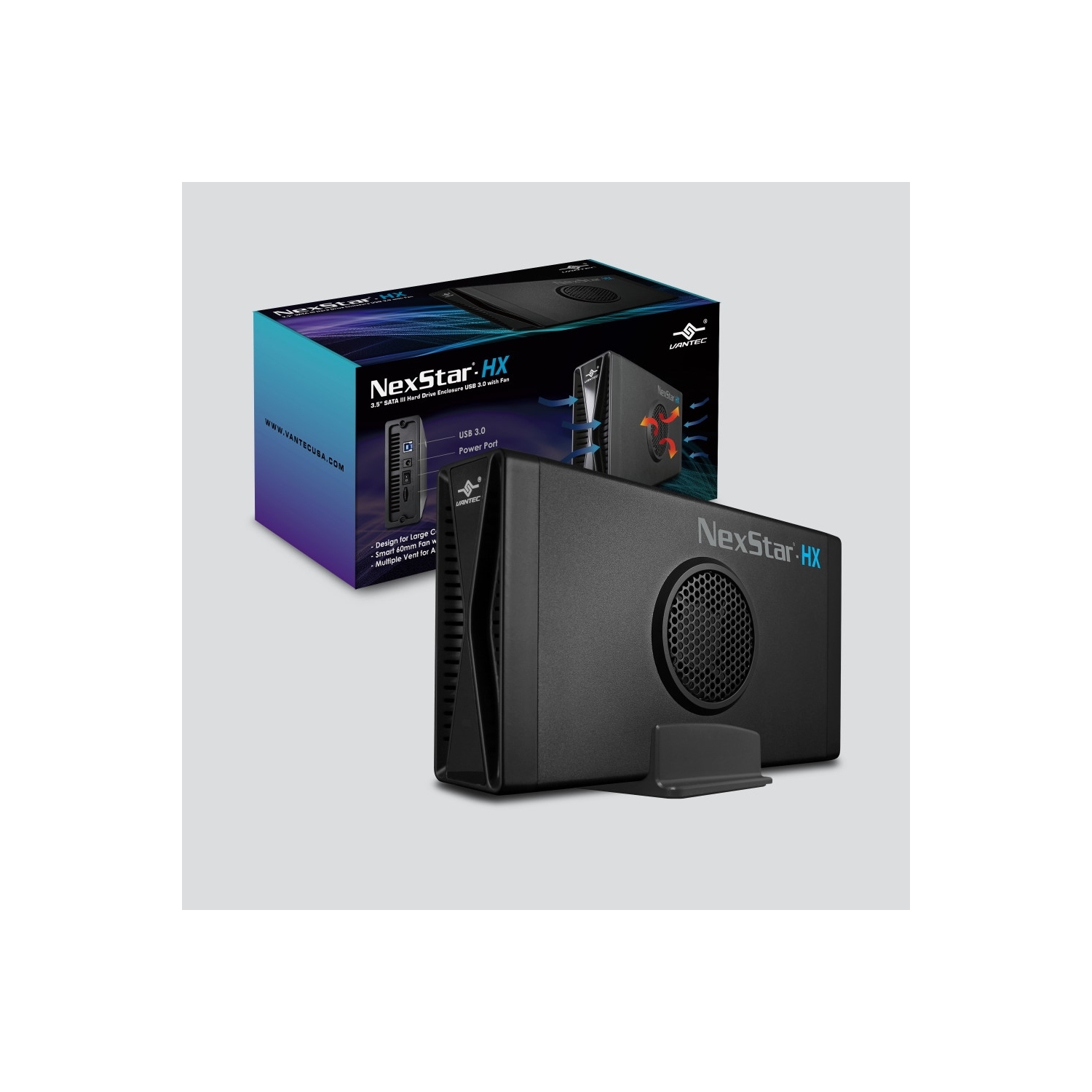 Vantec Removable Device NST-387S3-BK NexStar HX 3.5" SATA III Hard Drive Enclosure USB 3.0