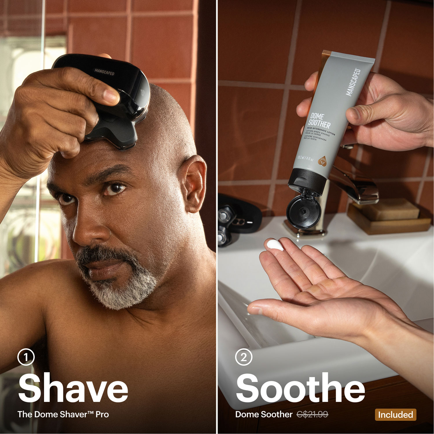 Manscaped Dome Shaver Pro Cordless Scalp & Bald Head Shaver Essentials Kit