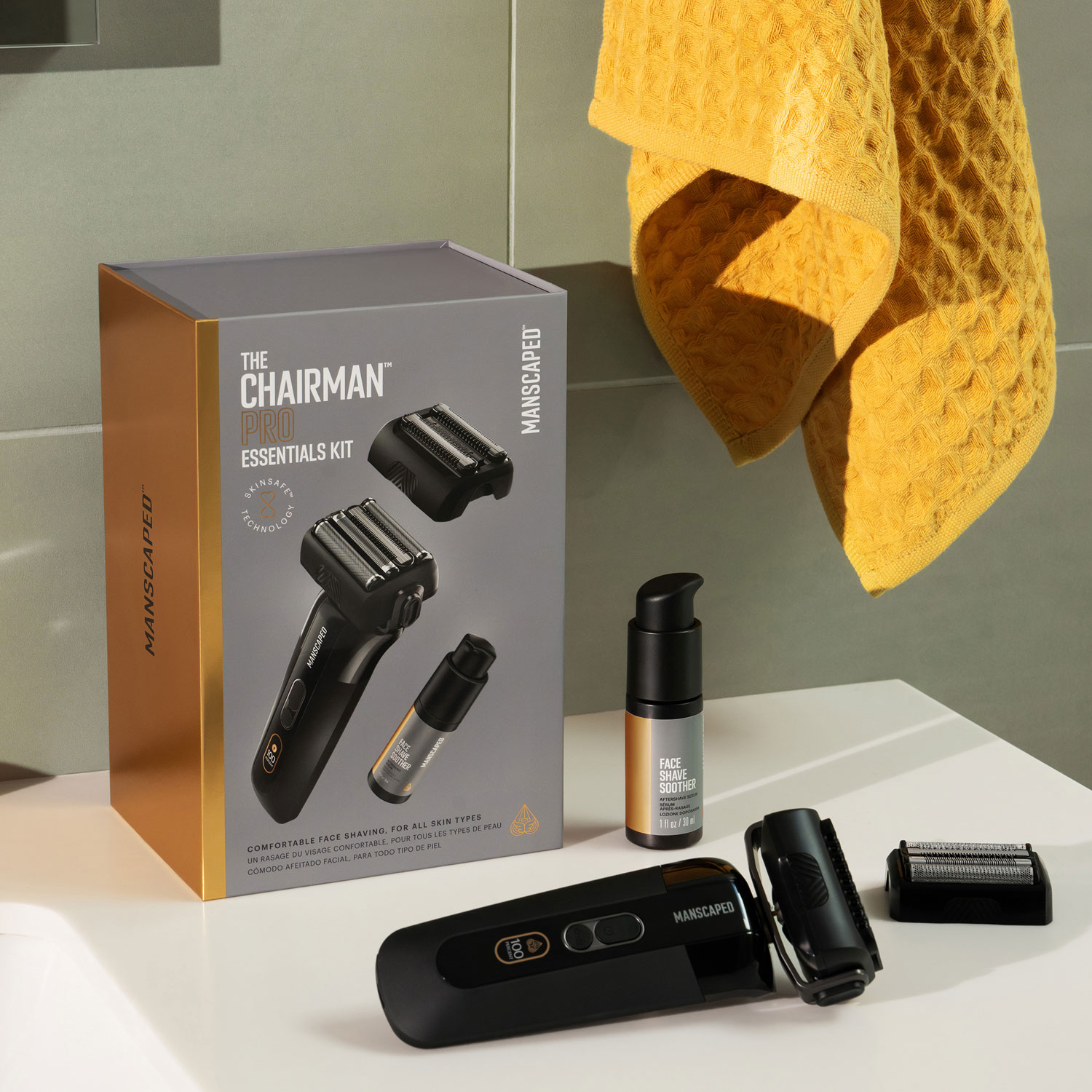 Manscaped Chairman Pro Cordless Foil Shaver & Stubble Trimmer Essentials Kit