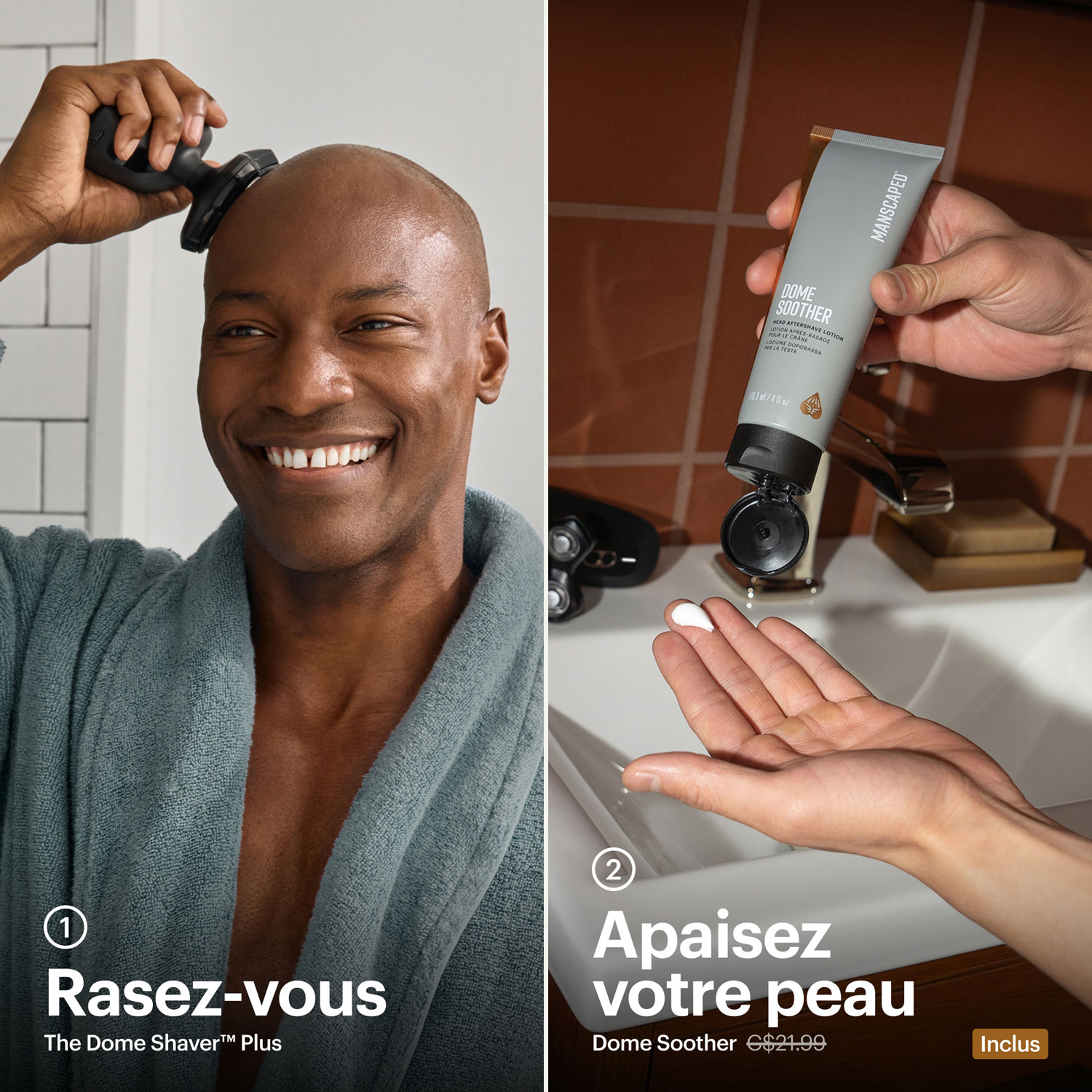 Manscaped Dome Shaver Plus Cordless Scalp & Bald Head Shaver Essentials Kit