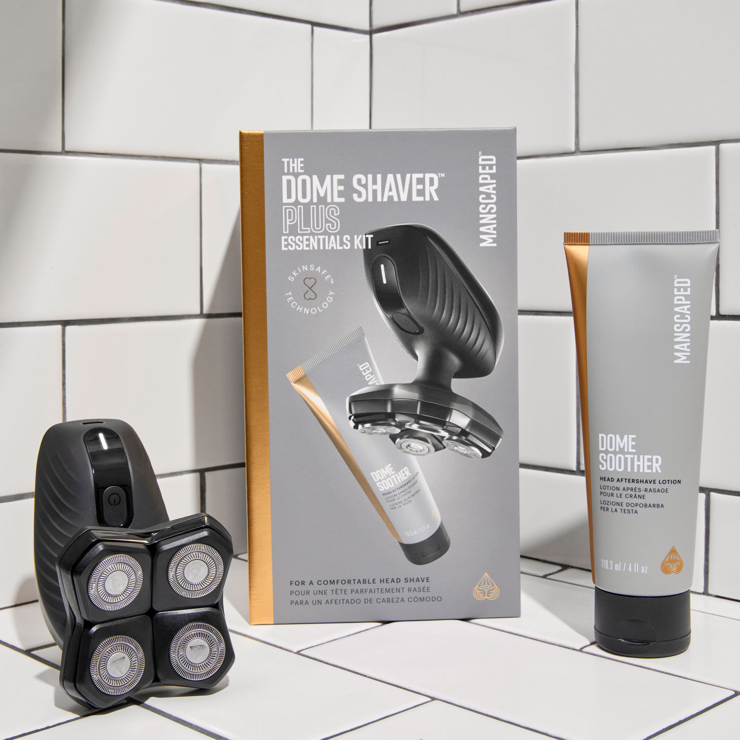 Manscaped Dome Shaver Plus Cordless Scalp & Bald Head Shaver Essentials Kit