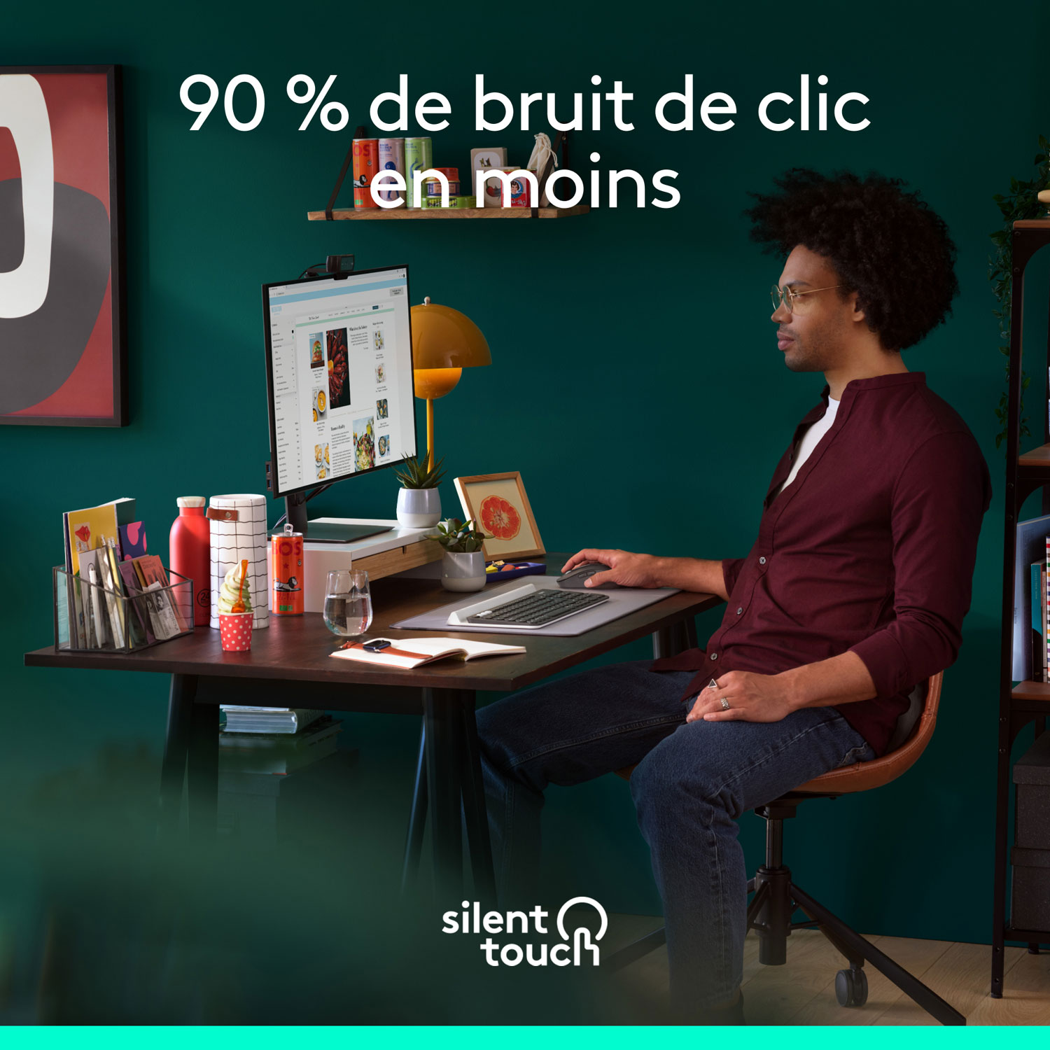 Souris optique Bluetooth Signature Plus M750 de Logitech - Graphite