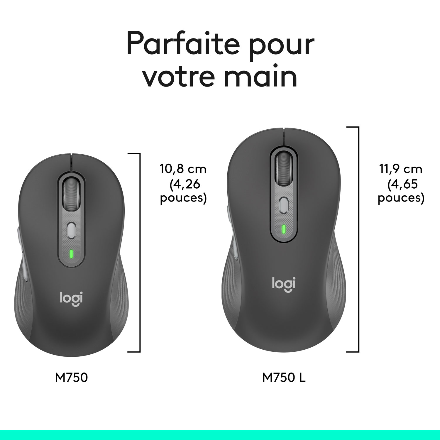 Souris optique Bluetooth Signature Plus M750 de Logitech - Graphite