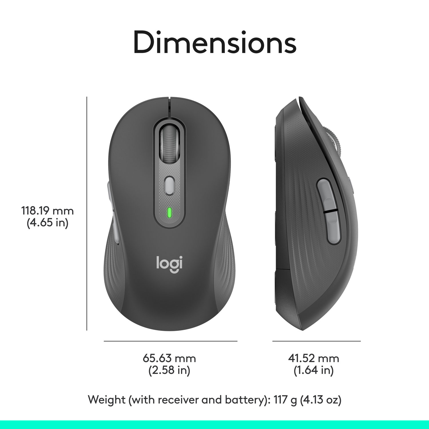 Logitech Signature Plus M750 L Bluetooth Optical Mouse - Graphite