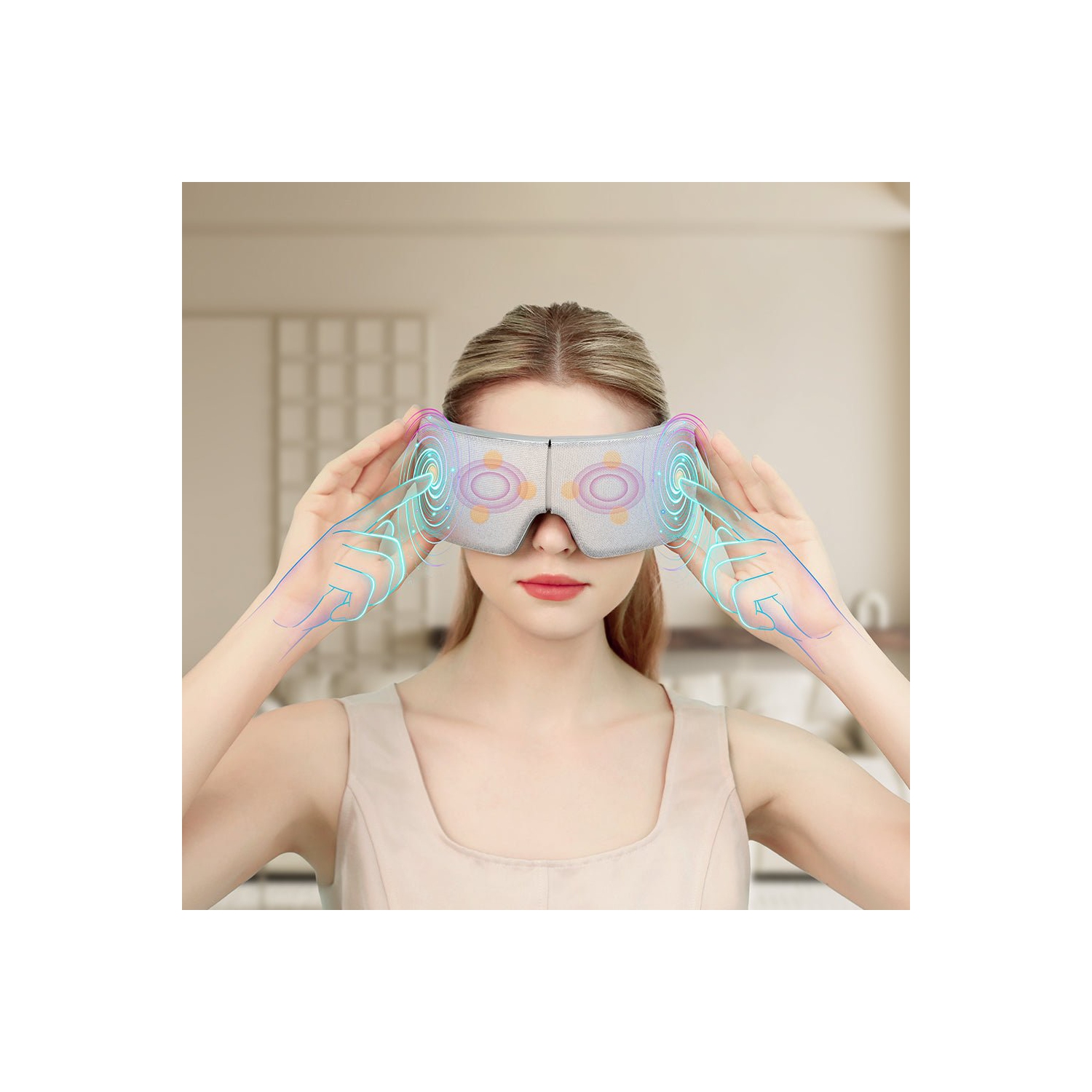 Breo EM005 Temple and Eye Massager with Heat Best Eye Massager for Migraines Headaches Dry Eyes Rechargeable Portable Eye Massager for Relaxation