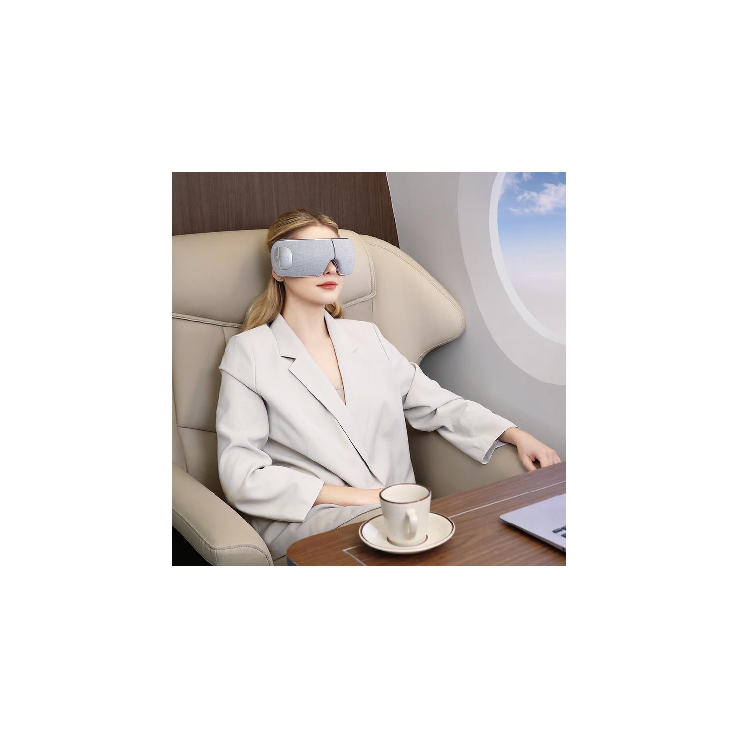 Breo EM005 Temple and Eye Massager with Heat Best Eye Massager for Migraines Headaches Dry Eyes Rechargeable Portable Eye Massager for Relaxation