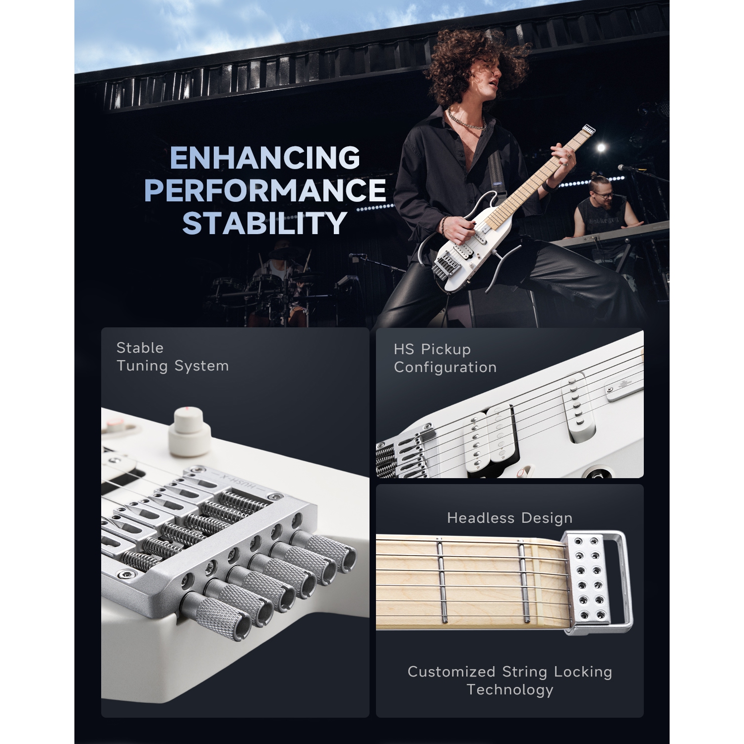 Donner HUSH-X Electric Guitar Kit for Travel