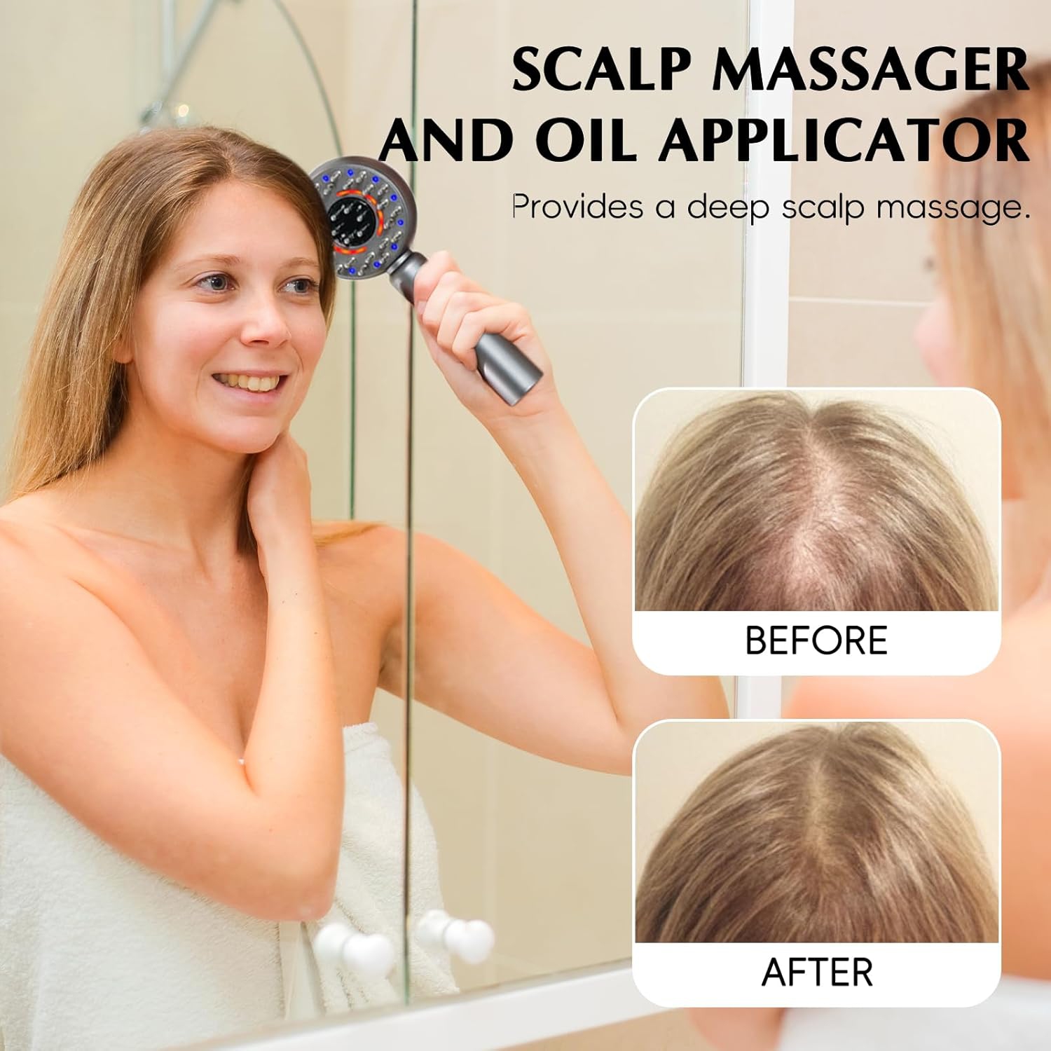 Peigne de massage électrique pour la croissance des cheveux Anti-Perte Cheveux Peigne de thérapie infrarouge Peigne de soins capillaires Red Light