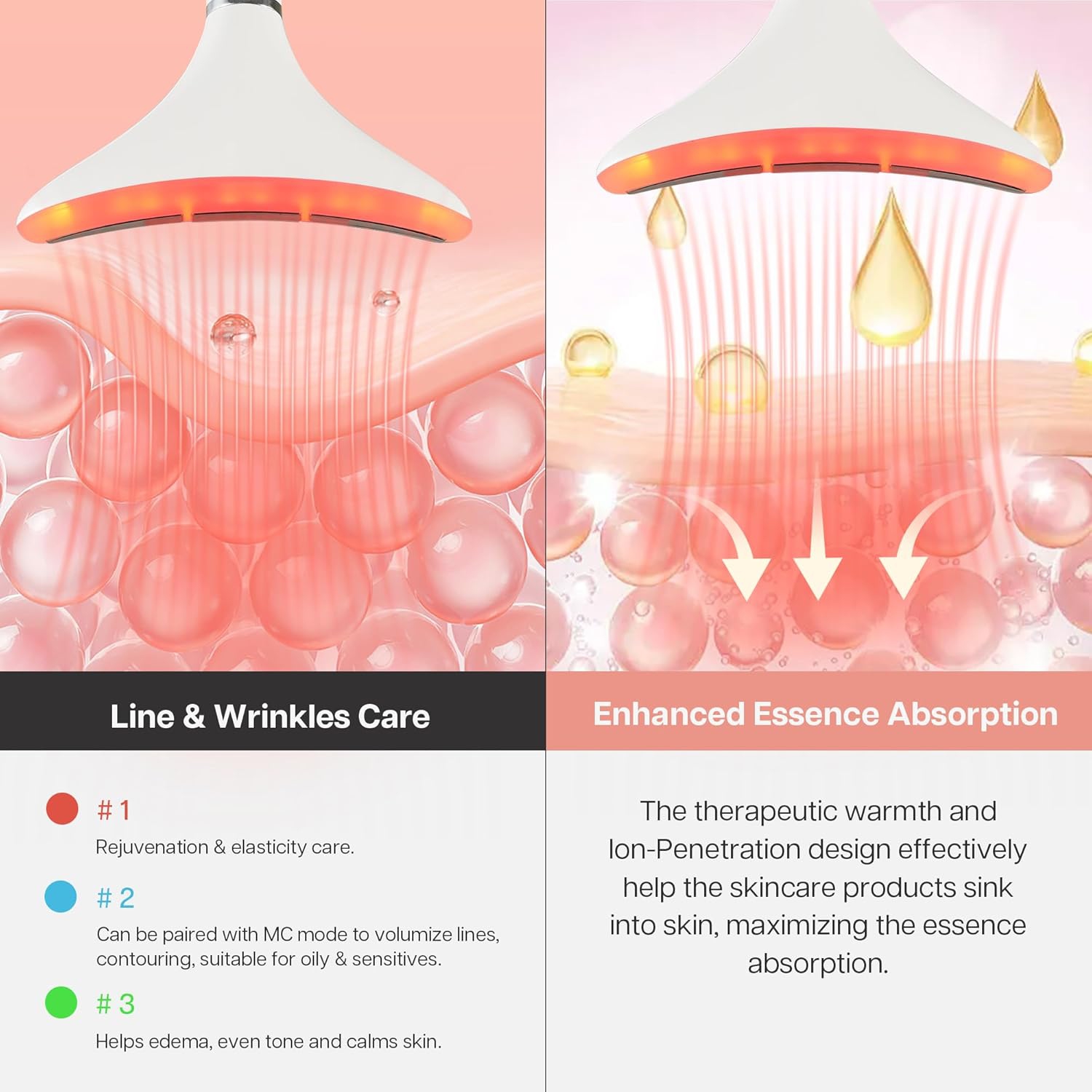 Neck Face Massager,Red Light Face Sculpting Tool with Charging Base,Facial Beauty Device for Skin Care,Home Facial Massager-White