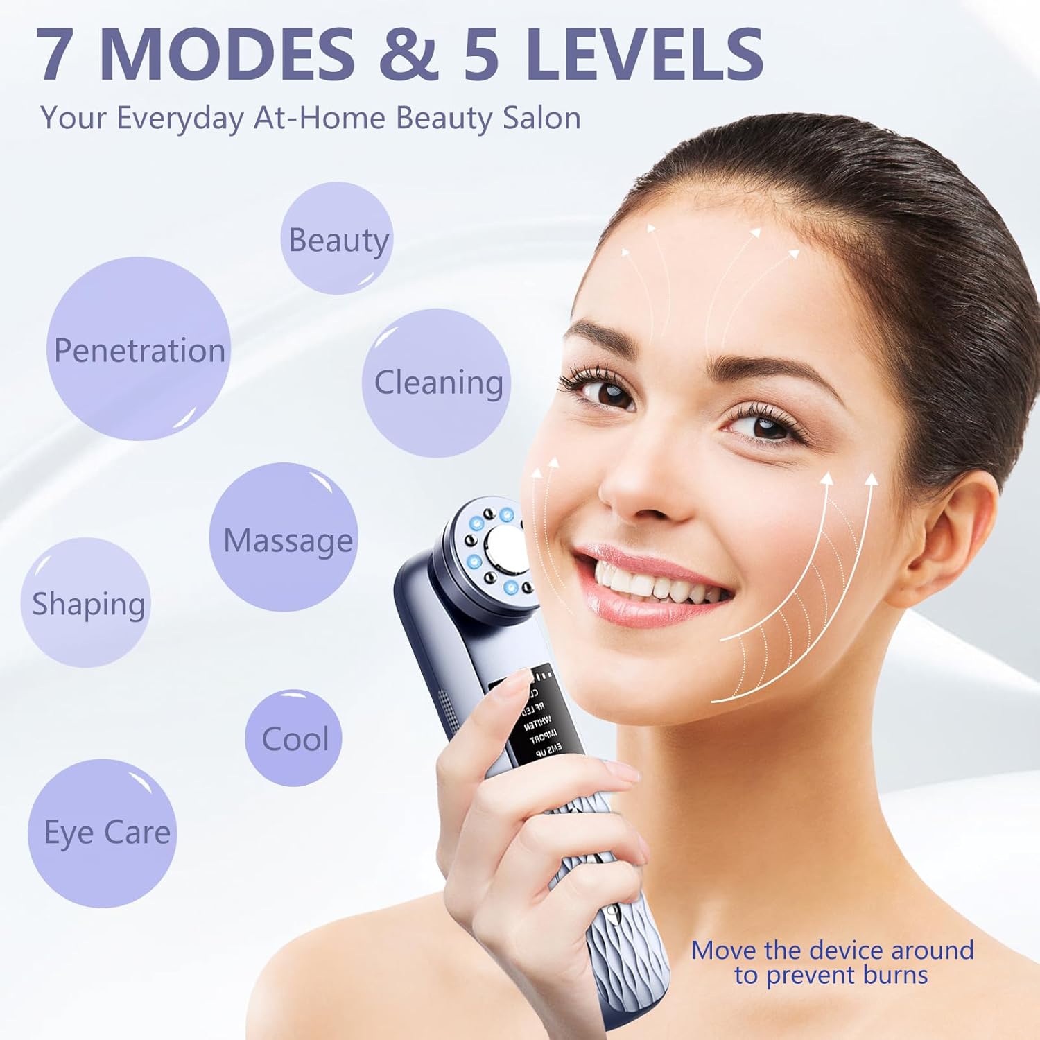 Facial Massager for Face,Portable Electric Face Massager,Red Light Therapy Beauty Device Tool for Skin Care Home Use