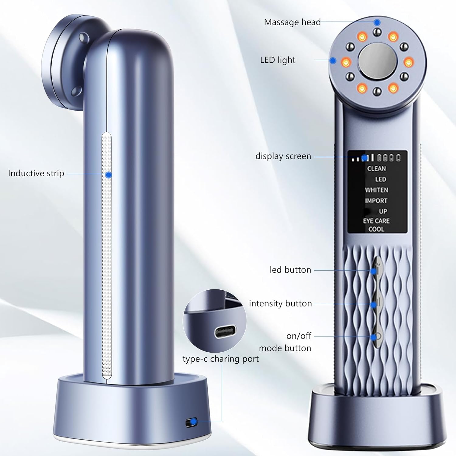 Facial Massager for Face,Portable Electric Face Massager,Red Light Therapy Beauty Device Tool for Skin Care Home Use