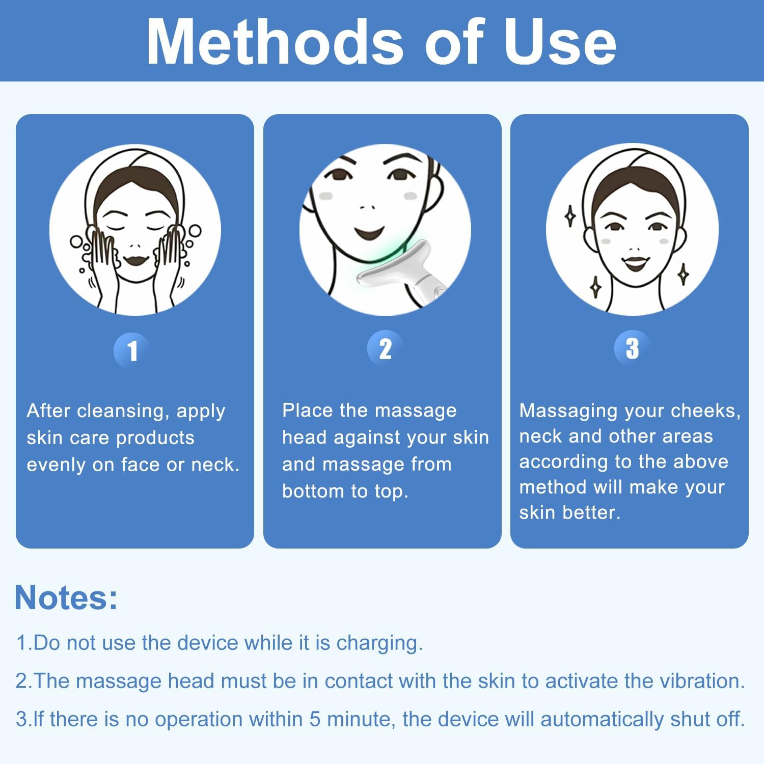 Thérapie à la lumière rouge pour le visage et le cou, Appareil de massage facial anti-âge pour le cou, Appareil de massage apaisant pour le visage