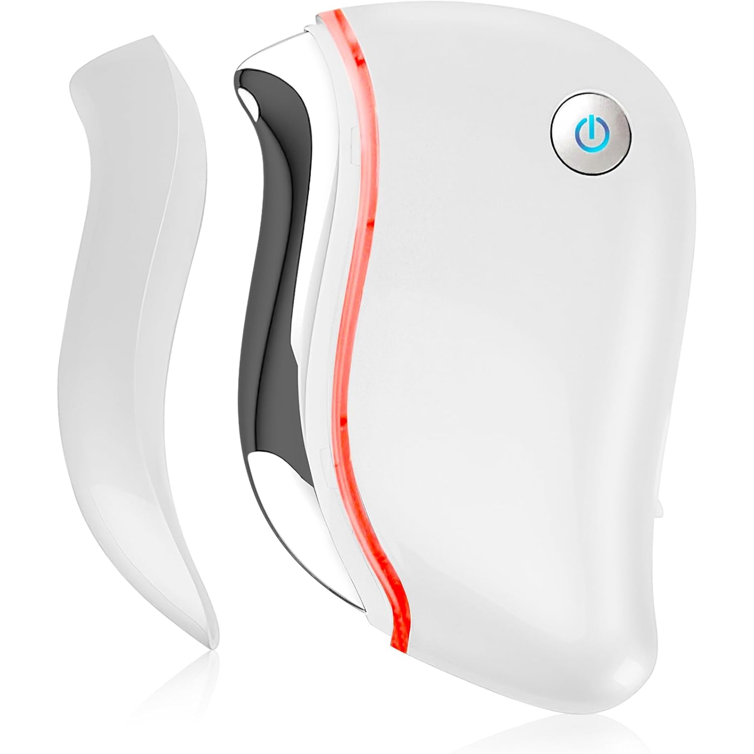 Face Massager Skin Tightening Beauty Device Gua Sha Stone Red Light Therapy Facial Skin Care Electric Gua Sha Tool-White