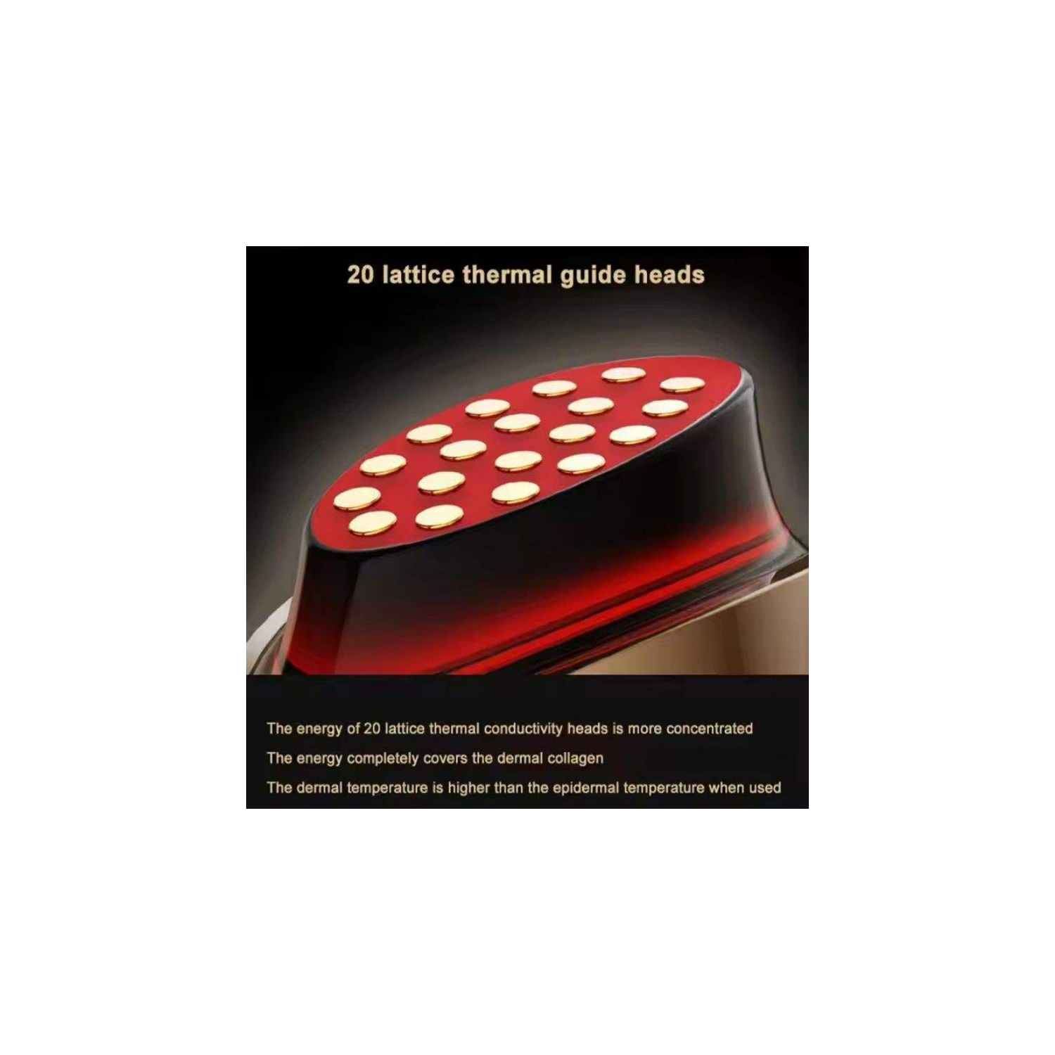 EMS Red Light Therapy,Electric Face Rejuvenation Tool Facial Massager,Skincare Facial Massage Device,Wrinkle Remover-Gold