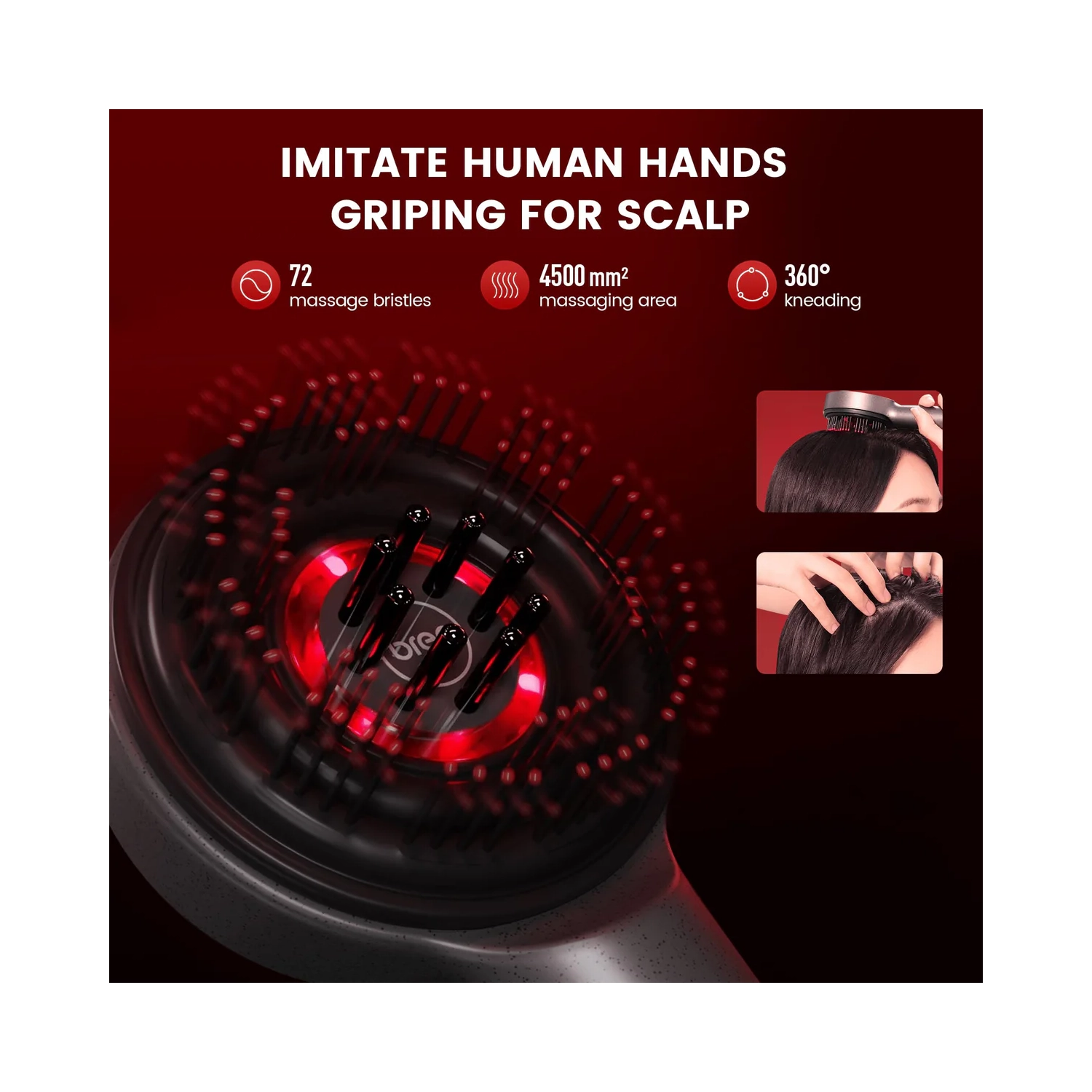 Breo Scalp3 Scalp Massager Comb Anti Hair Loss Scalp Massaging brush Hair Growth Care Scalp Hair Therapy Scalp Reduction Redlight Infrared Therapy