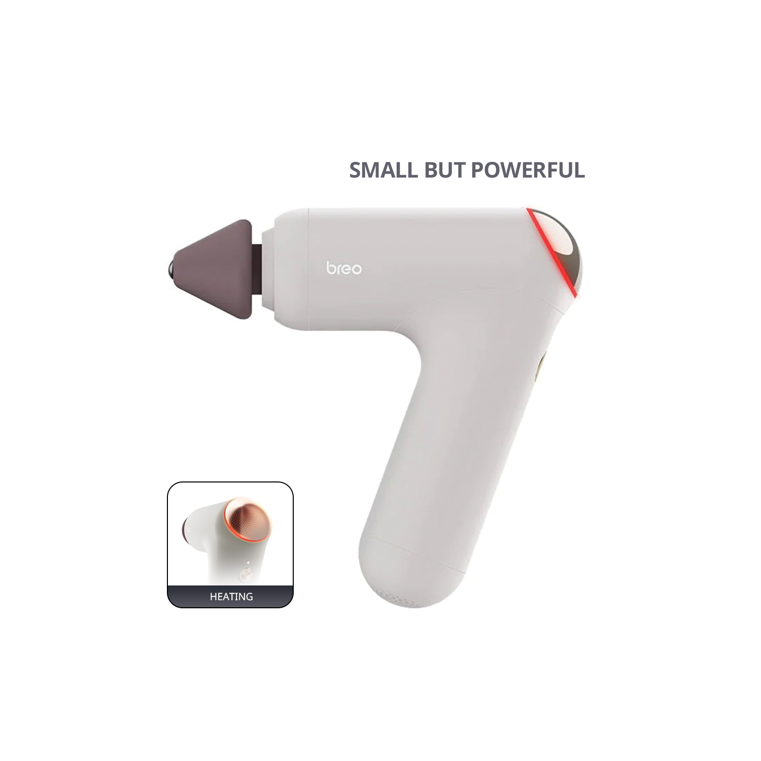 Breo Lucky 7 Deep Tissue Massage Gun with Heat Massage Gun For Back Pain Neck and Shoulders For Athletes Runners Muscle Recovery Relaxation Small but