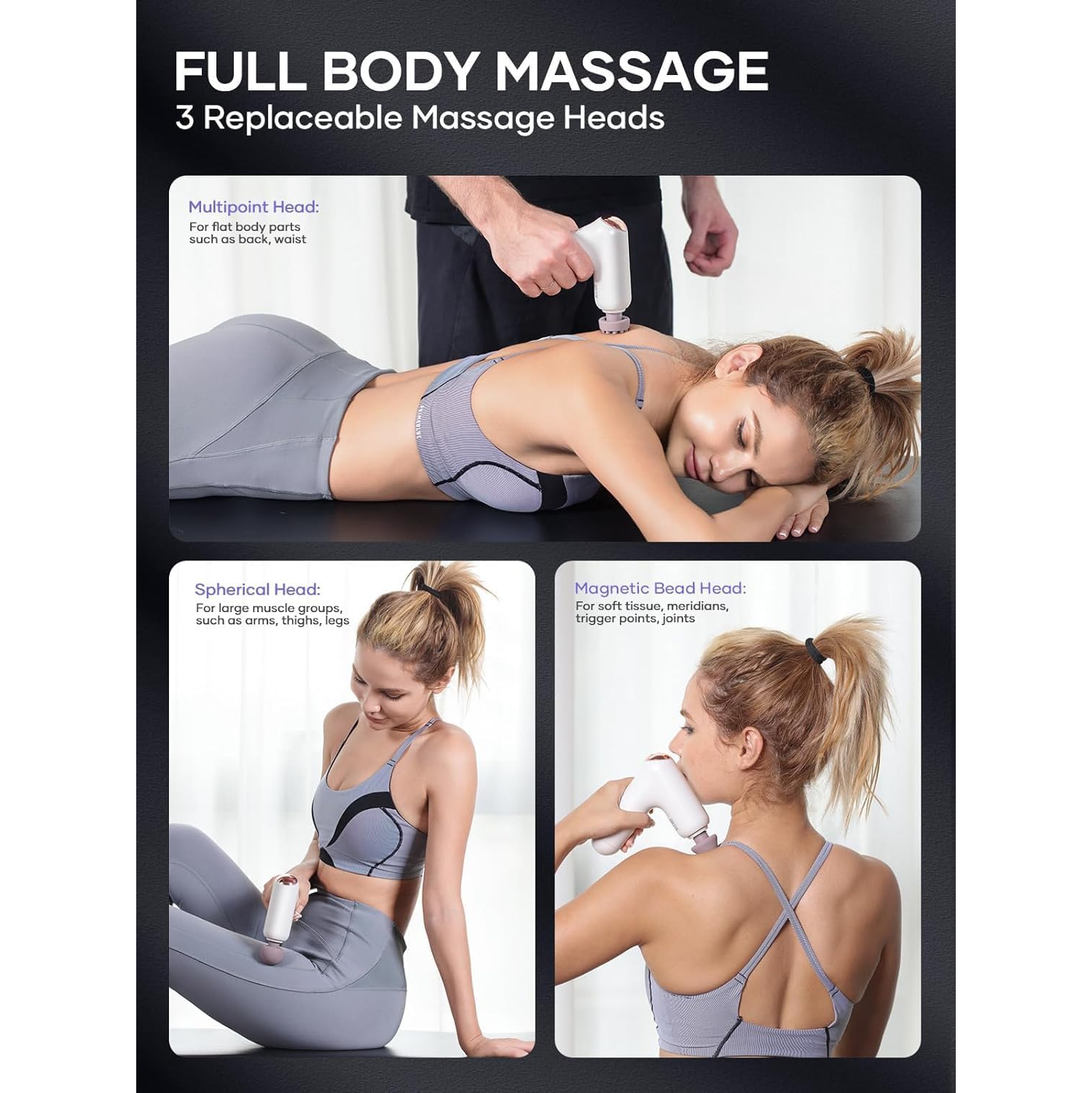 Breo Lucky 7 Deep Tissue Massage Gun with Heat Massage Gun For Back Pain Neck and Shoulders For Athletes Runners Muscle Recovery Relaxation Small but