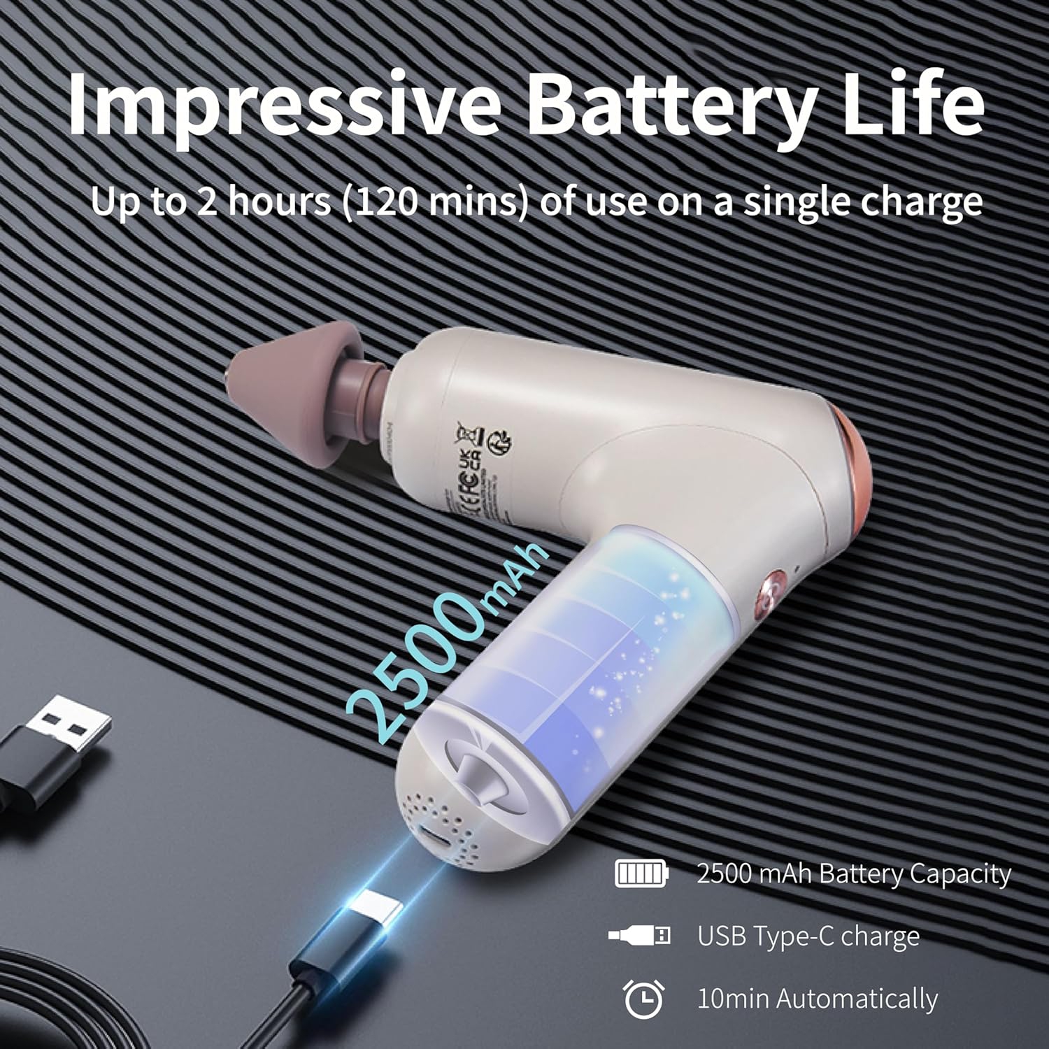 Breo Lucky 7 Deep Tissue Massage Gun with Heat Massage Gun For Back Pain Neck and Shoulders For Athletes Runners Muscle Recovery Relaxation Small but