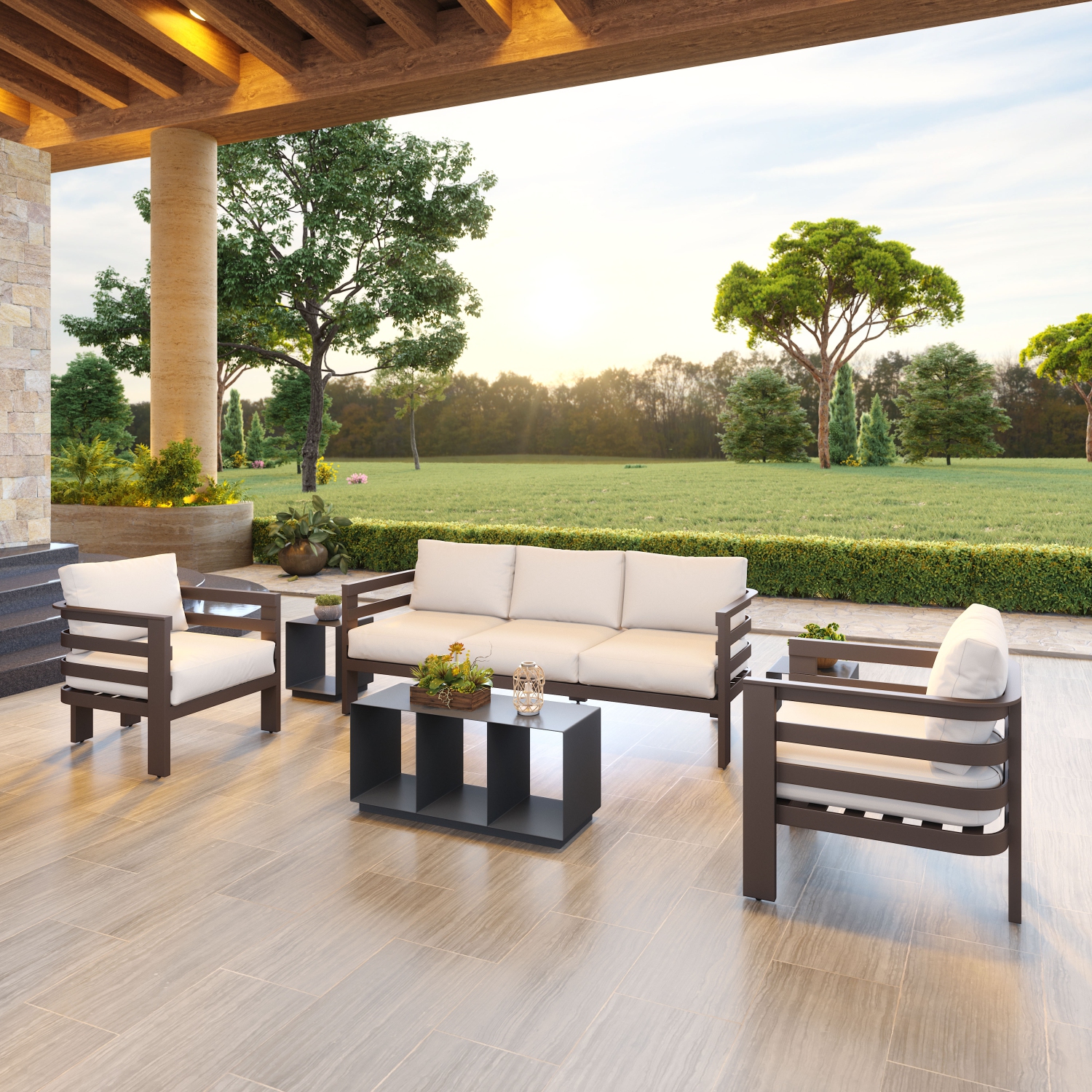 Table d'appoint Kokos, charbon