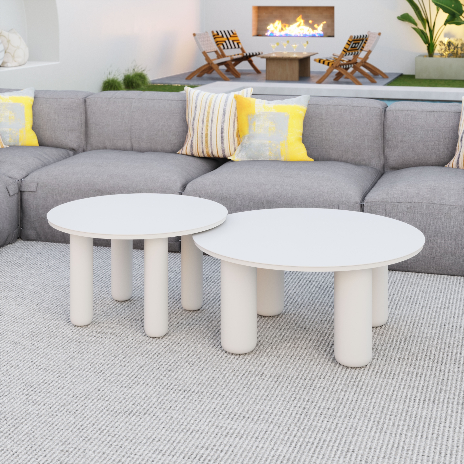Ola Coffee Table Set White