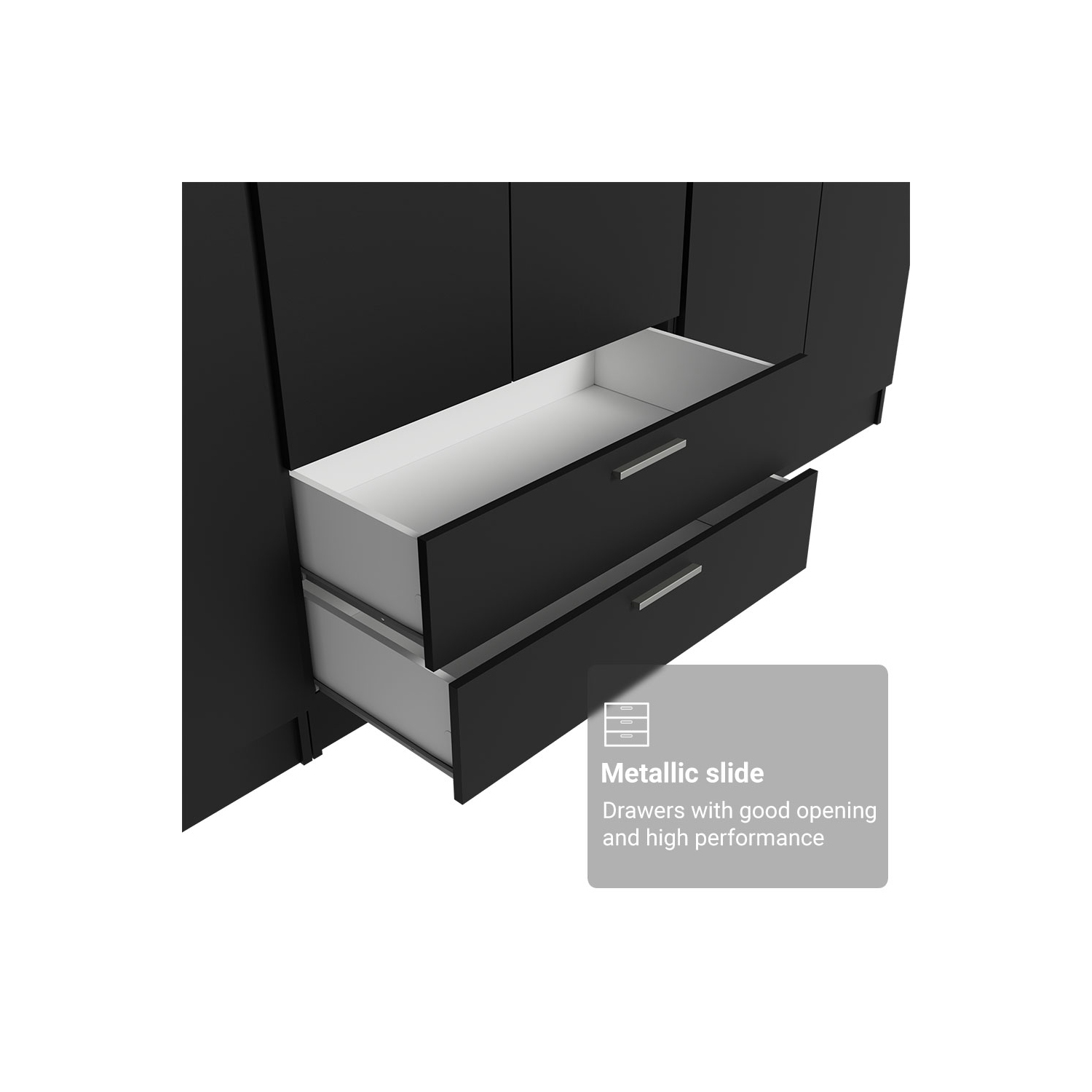 Ensemble garde-robe à 6 portes et 2 tiroirs Armoire garde-robe Armoire pour chambre à coucher avec tablettes et espace suspendu Meuble de rangement