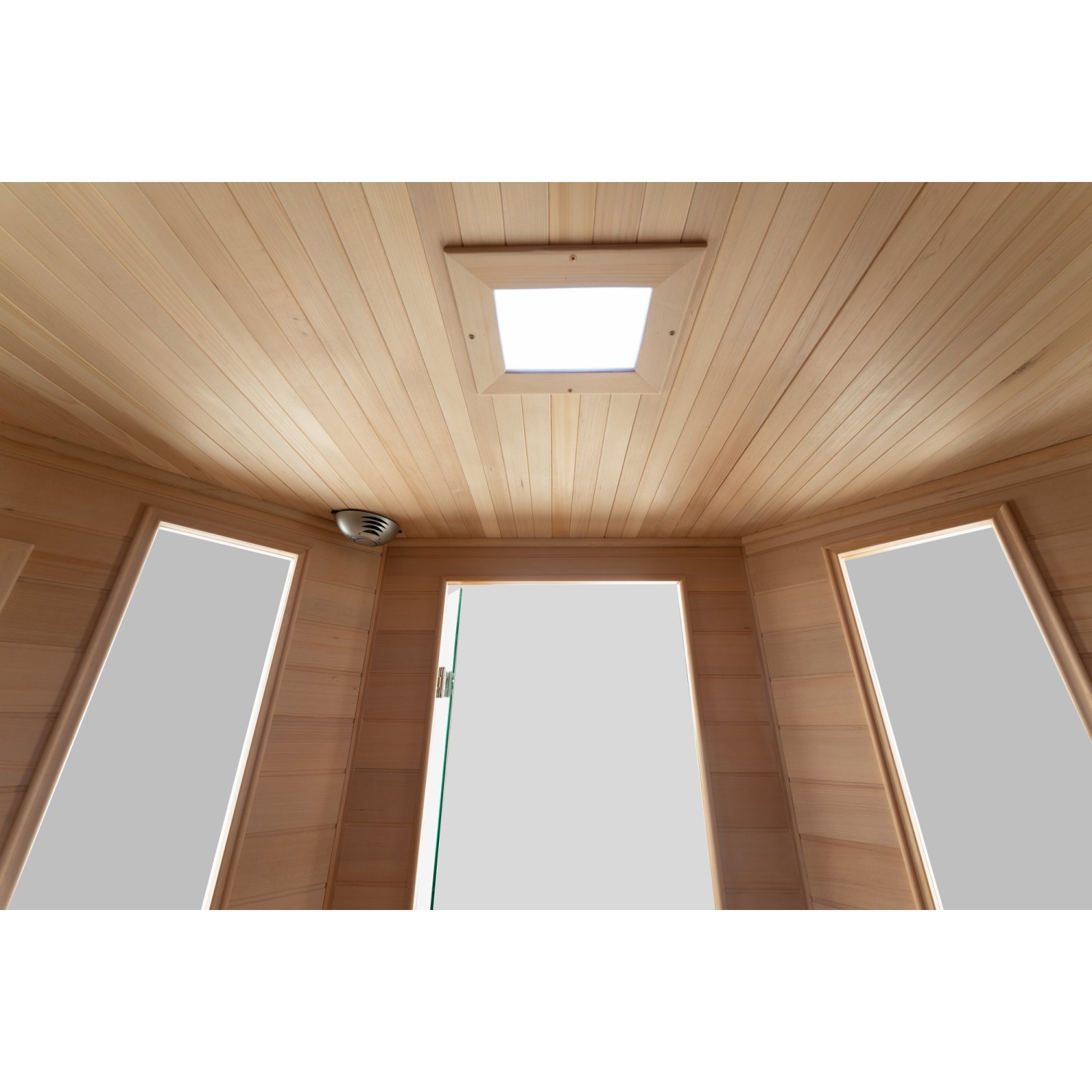 Blisspod, Vienna, Corner Spacious Far Infrared Sauna Canadian Hemlock Ultra Low EMF, 12 Heaters, 4-5 Persons