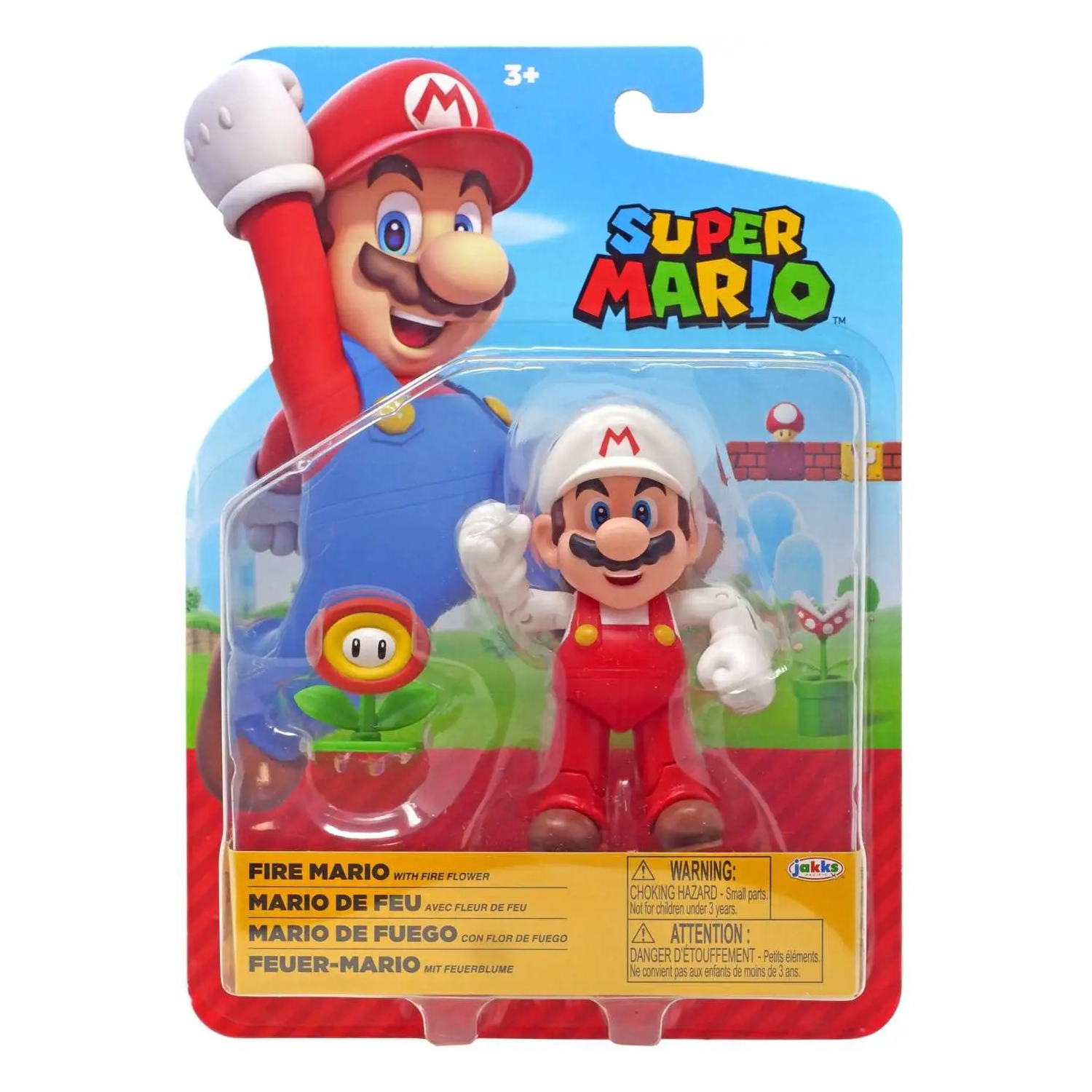 Super Mario World Of Nintendo 4 Inch Action Figure Wave 32 - Fire Mario