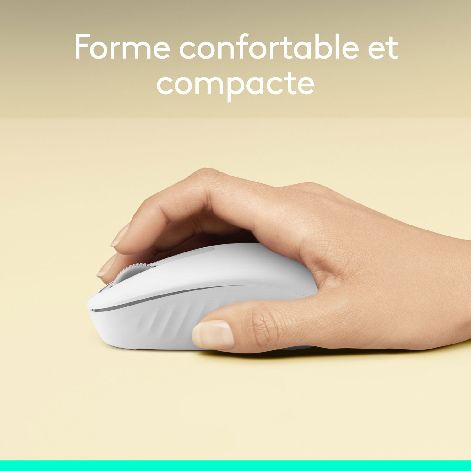 Souris optique Bluetooth de 1000 ppp M196 de Logitech - Blanc cassé