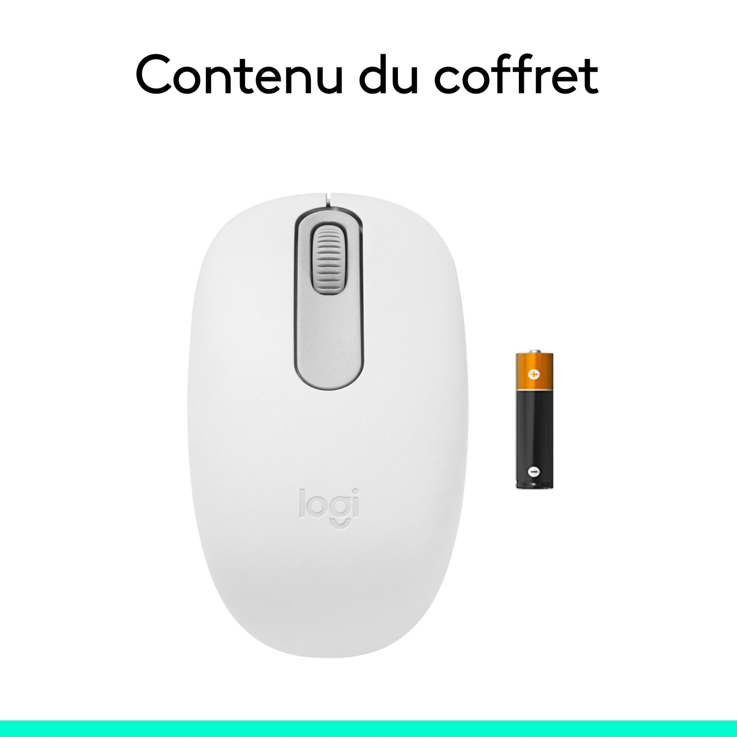 Souris optique Bluetooth de 1000 ppp M196 de Logitech - Blanc cassé