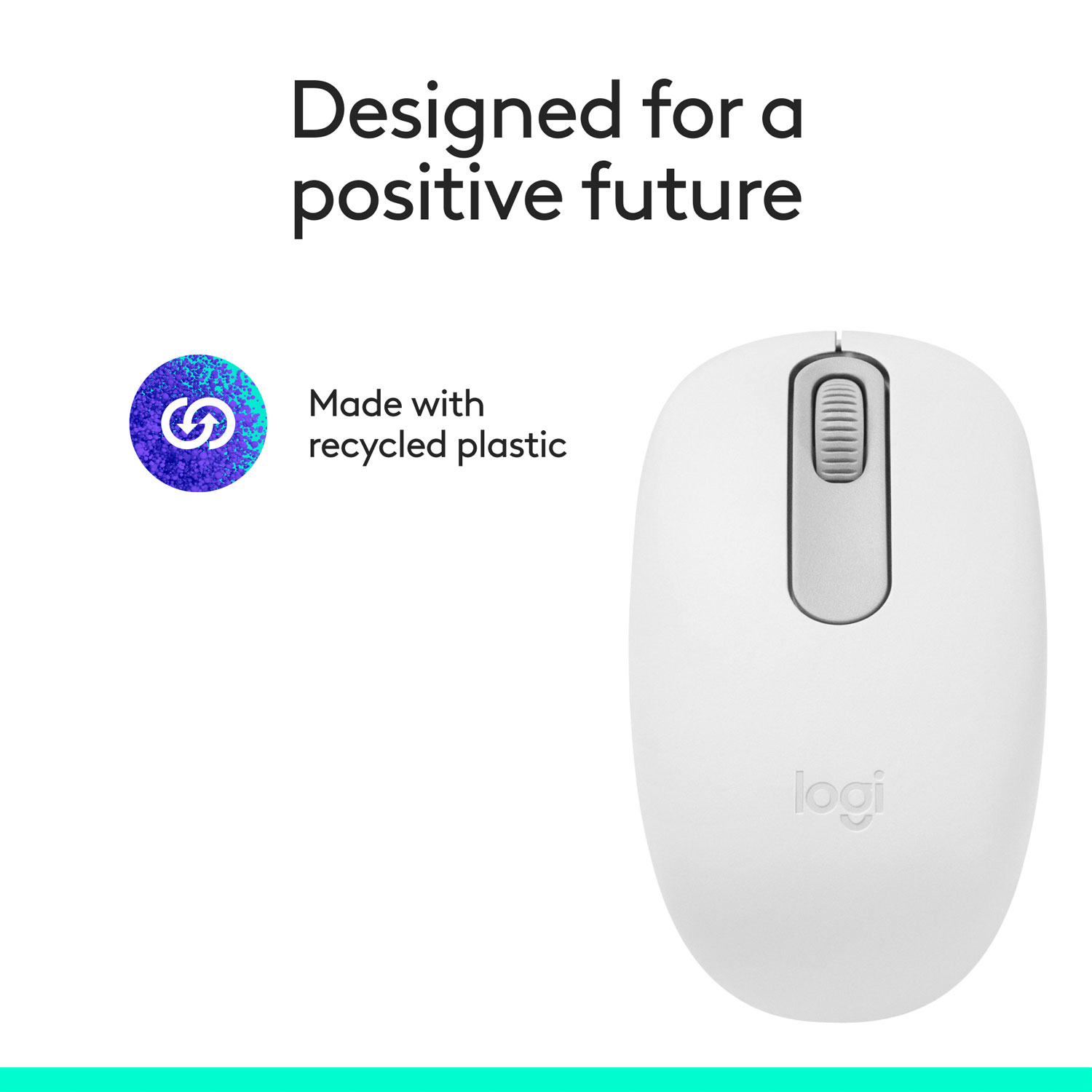 Souris optique Bluetooth de 1000 ppp M196 de Logitech - Blanc cassé