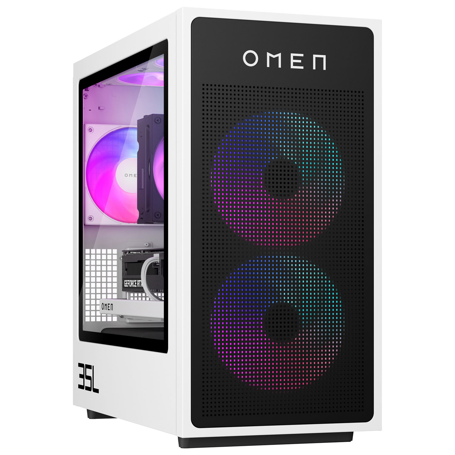 HP Omen 35L Gaming PC - White (AMD Ryzen 7 8700F/32GB RAM/2TB SSD/GeForce RTX 5070/Windows 11) - Only at Best Buy